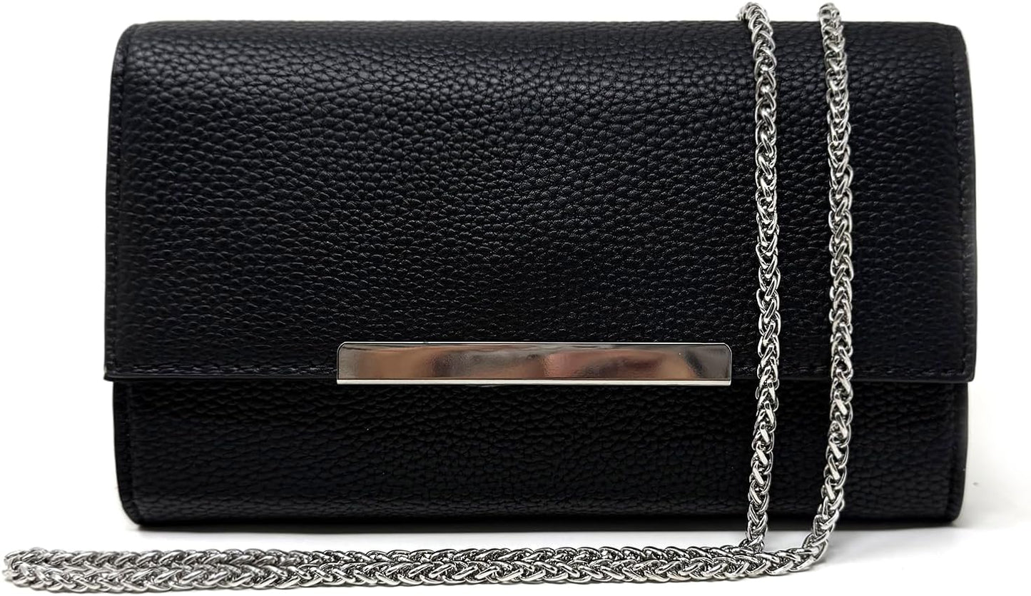 AFKOMST Small Clutch Purses for Women Summer Crossbody Bags and Straw Wristlet Handbags with Chain Strap