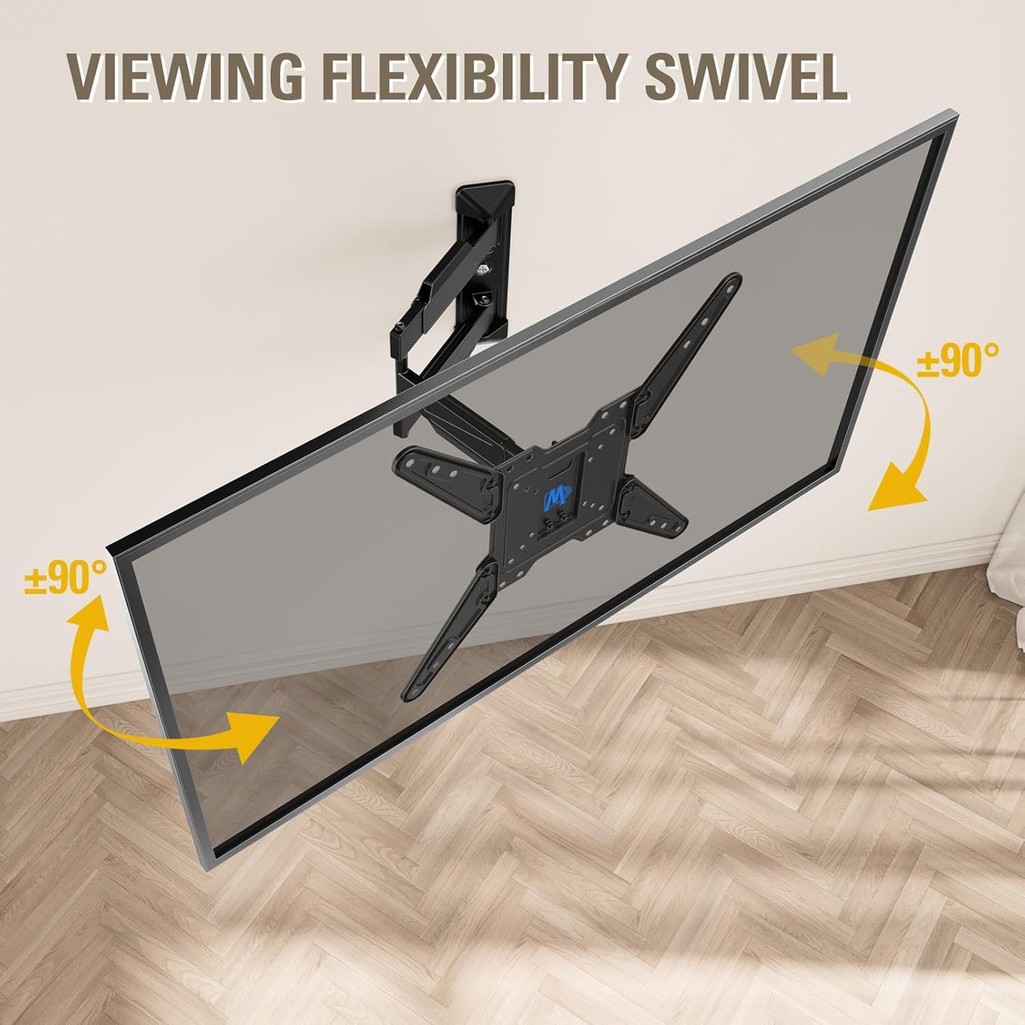 Mounting Dream TV Wall Mount for Most 26-55" TVs, TV Mount Full Motion with Swivel Articulating Arm, Perfect Center Design Wall Mount TV Bracket, up to VESA 400x400mm and 77 lbs Loading MD2418-MX