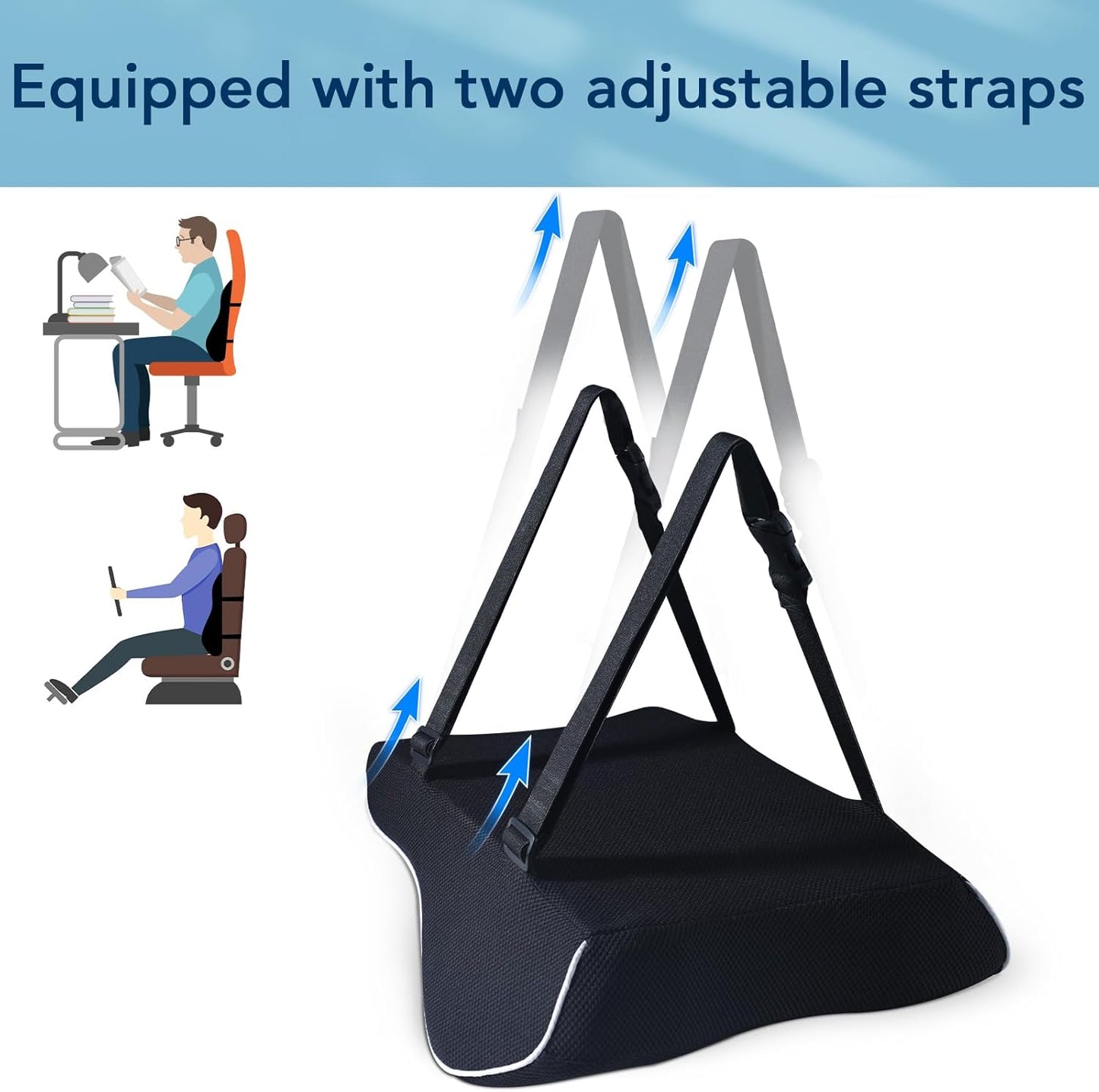 Lumbar Support Pillow for Office Chair Car Lumbar Pillow Back Cushion with 3D Mesh Cover, Lower Back Pain Relief Memory Foam Ergonomic Orthopedic Back Rest for Gaming Chair Desk Wheelchair Recliner…