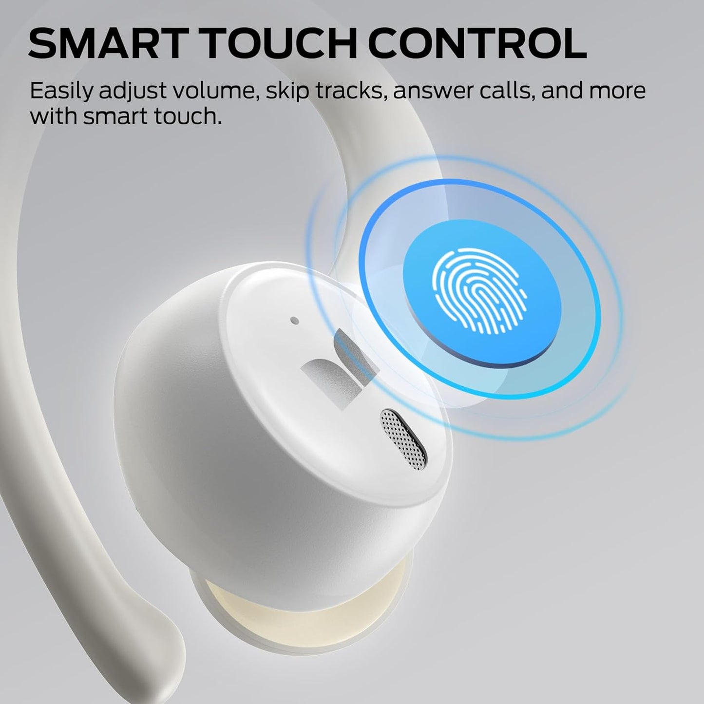 Monster N-Lite 216 Wireless Earbuds 40hrs Bluetooth 6.0 Headphone,Bluetooth Earbuds Stereo Deep Bass Over Ear Bud with Earhooks,ENC Noise Cancelling Mic,IPX5 Waterproof Earphone for Workout/Running