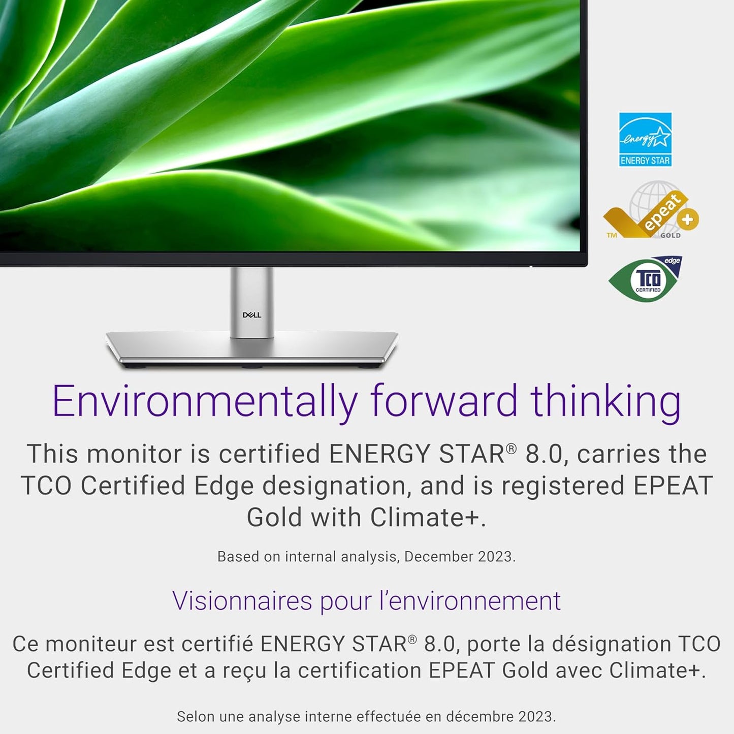 Dell 24 Monitor - P2425H - 23.8 Inch Full HD (1920 × 1080), 100Hz Refresh Rate, Comfortview Plus, 99% sRGB, IPS Panel, 1500:1, Tilt/Swivel/Pivot/Height, 3-Year Advanced Exchange Service - Black