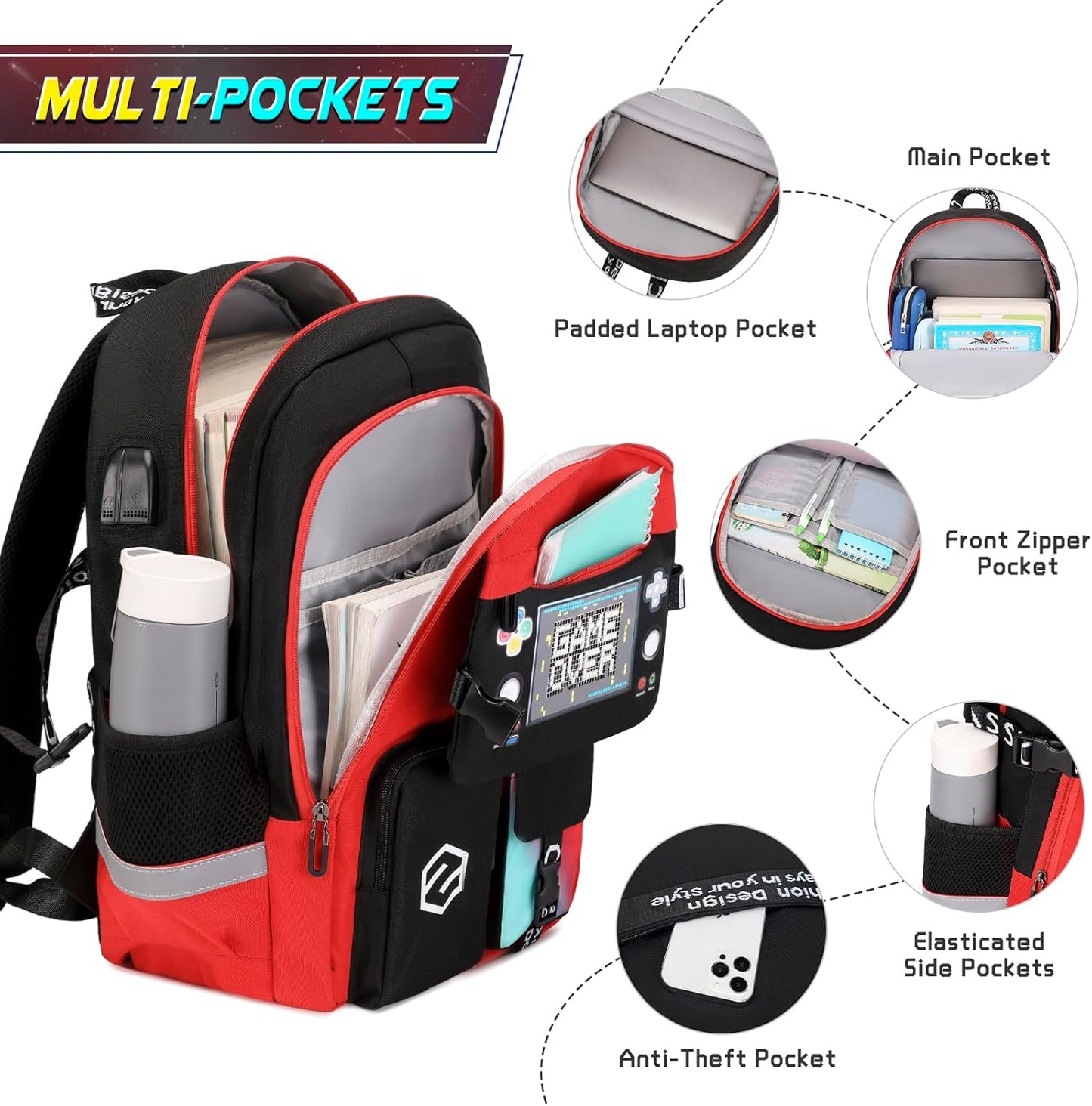 Scothen Cool Luminous School Backpacks for Boys