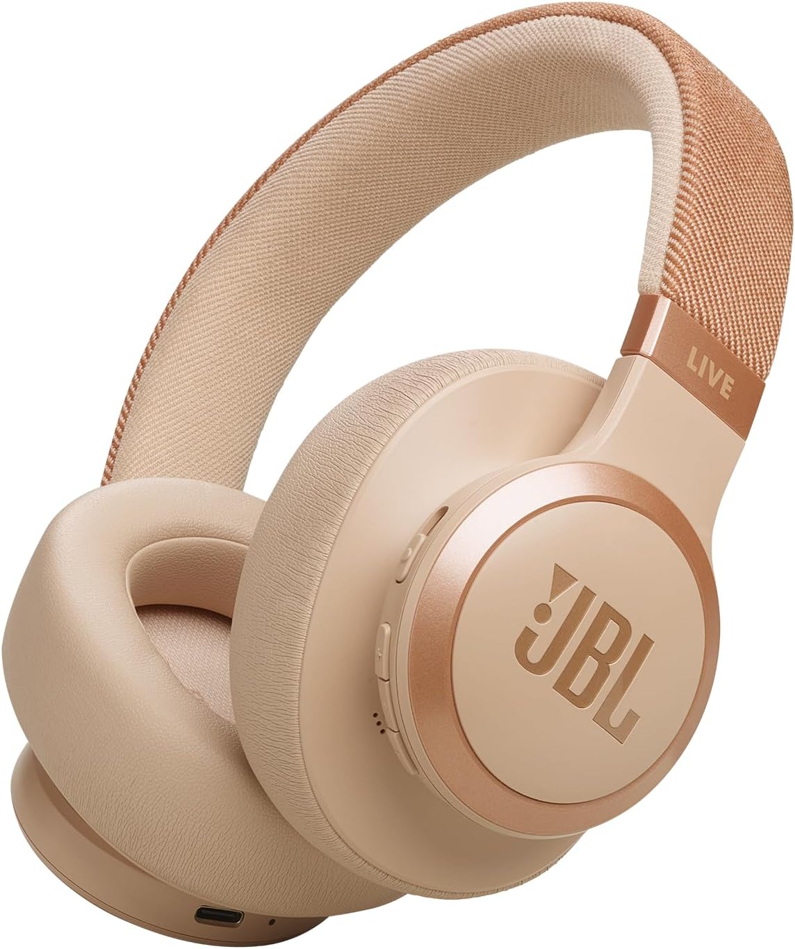 JBL Live 770NC - Wireless Over-Ear Headphones with True Adaptive Noise Cancelling with Smart Ambient, Up to 65 Hours of Battery Life, Comfort-fit Fabric Headband & Carrying Pouch (Black)