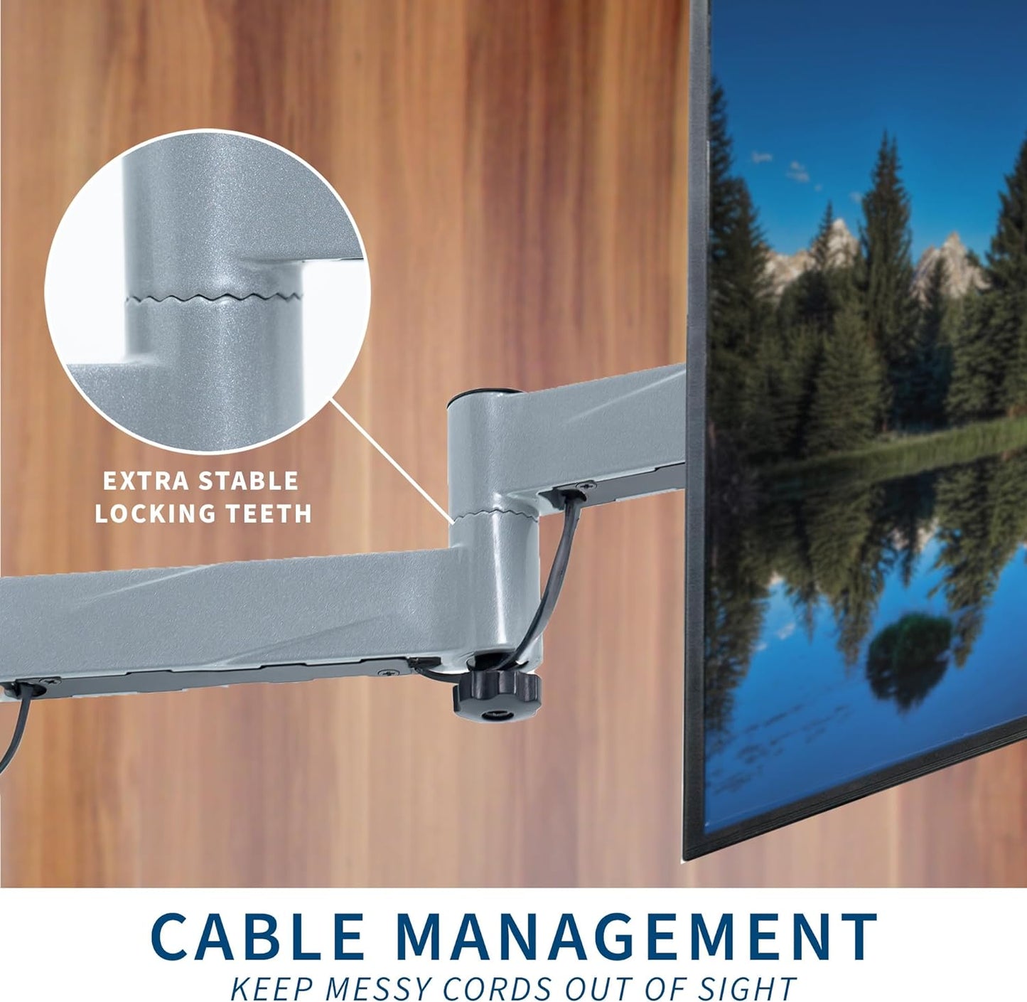 VIVO Quick Release RV TV Wall Mount for 33cm to 109cm Screens, Articulating Lockable Bracket Stand, Fits up to VESA 200x200, Black, Mount-TVQR1