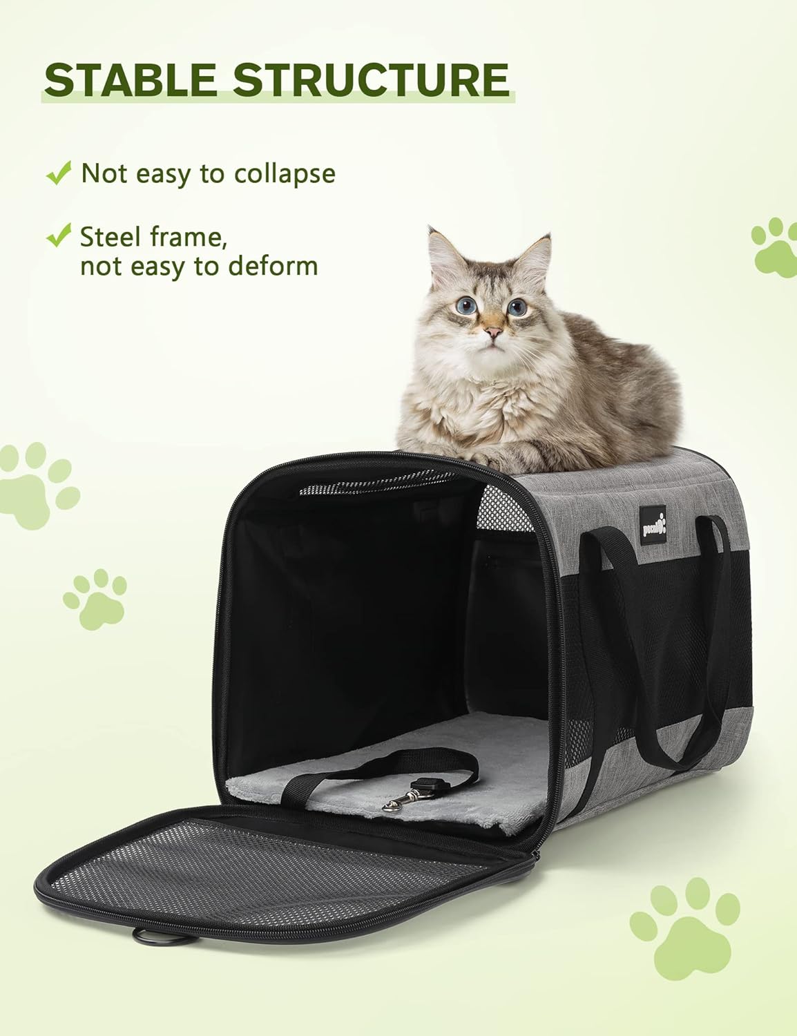 Pecute Cat Carrier Dog Carrier up to 15lbs,Pet Carrier for Cats and Puppies with Foldable Bowl, Soft-Sided Bag with Breathable Mesh, Suitable for Long and Short Trips Travel Camping Outdoor
