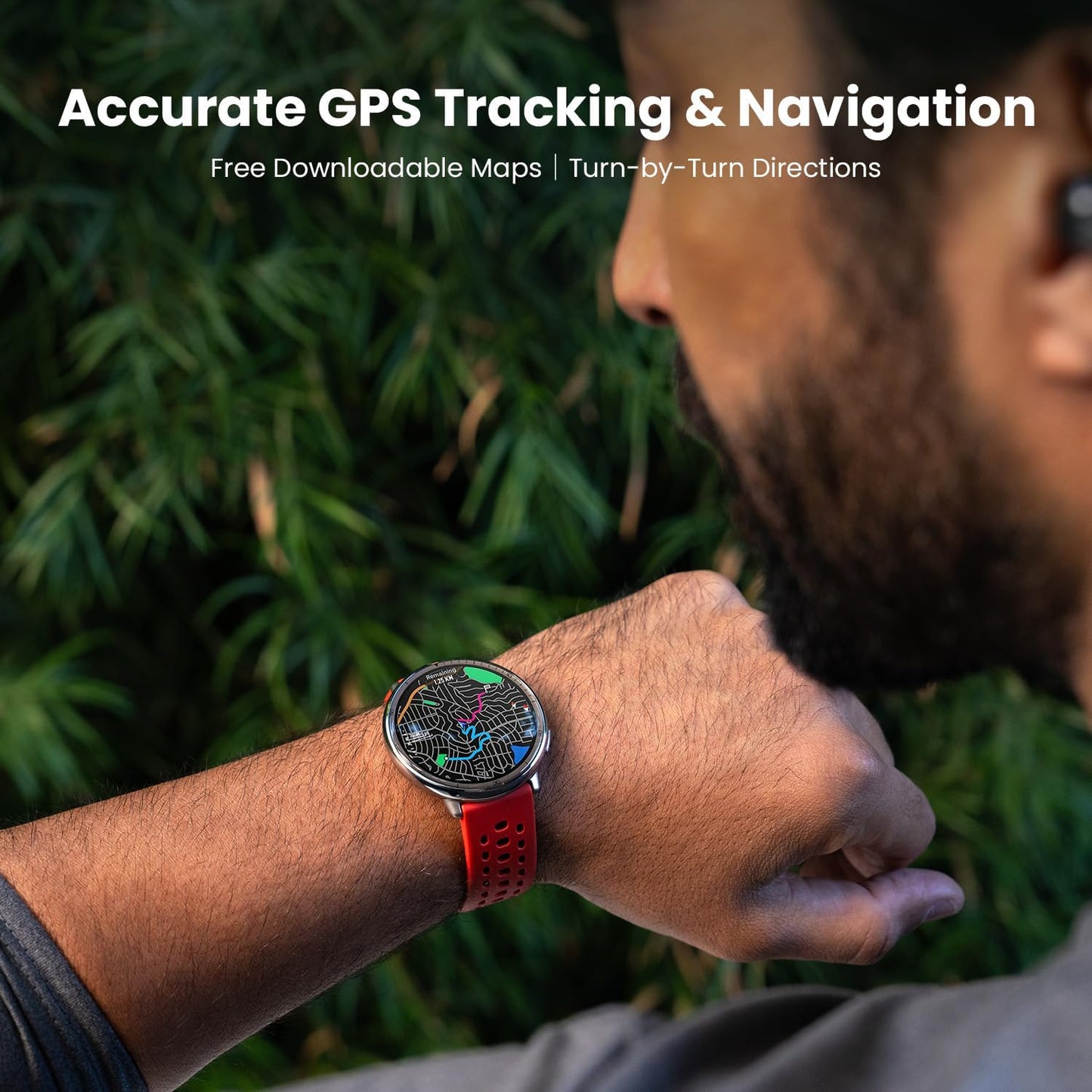 Amazfit Active 2 Smart Watch 1.75" AMOLED Display, Offline Maps with GPS, 10 Day Battery, 160+ Sport Modes, Water Resistant, Heart Rate & Sleep Fitness Tracker for Android & iPhone, Black Leather