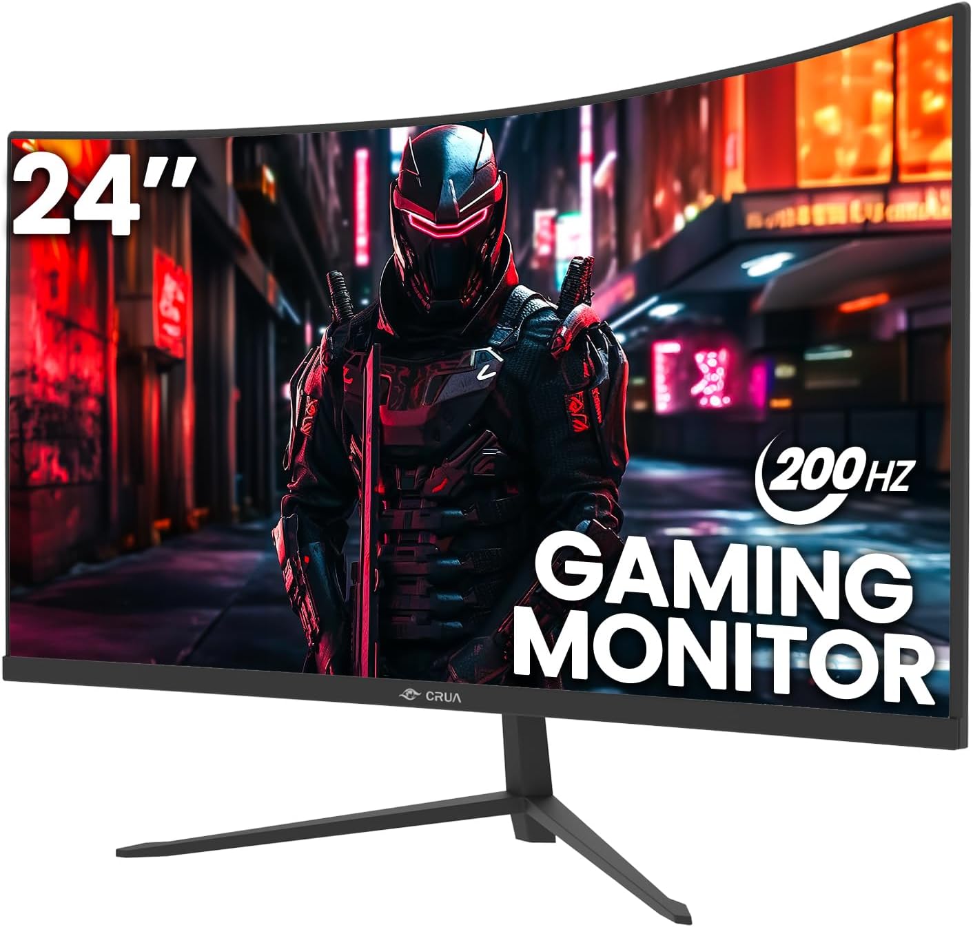 CRUA 32'' Curved Gaming Monitor, 160Hz/144Hz 4K UHD(3840 * 2160P) White Computer Monitor, 1500R VA Screen, Supports Freesync, 120% sRGB, Built-in Speakers, RGB Lighting, Wall Mountable,HDMI 2.1&DP 1.4