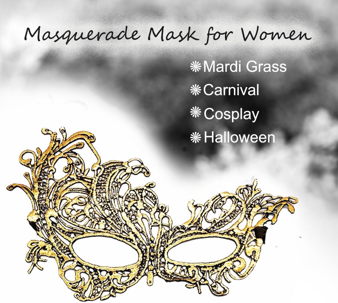 Couple Masquerade Masks for Couples Women and Men Lace Venetian Party Mask Halloween Costume Mask Mardi Gras Mask