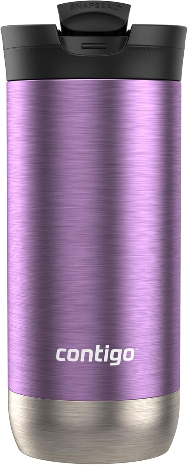 Contigo Huron 2.0 Stainless Steel Travel Mug with Leak-Proof SnapSeal Lid, Vacuum-Insulated Tumbler for Coffee and Tea, Pansy