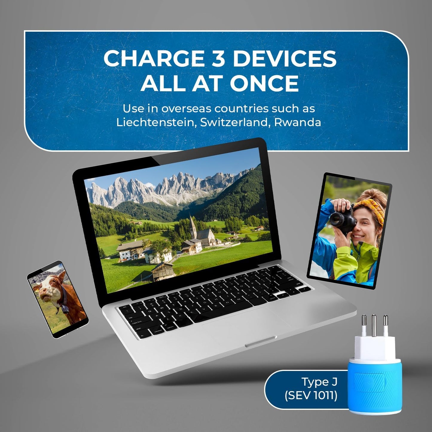 OREI South Africa, Botswana, Namibia Travel Plug Adapter with Dual USB - USA Input - Type M (U2U-10L), Will work with Cell Phones, Camera, Laptop, Tablets, iPad, iPhone