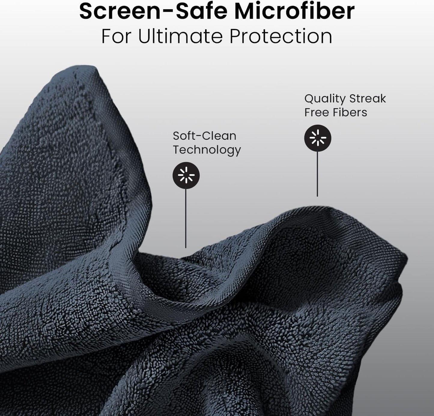 EVEO® Screen Cleaner Spray Kit (Streak-Free) TV Screen Cleaner for Smart TV, LCD, LED, OLED | Computer Spray and Wipe Microfiber Cloth for Monitor, Laptop, iPad, Car & More - 1 Pack