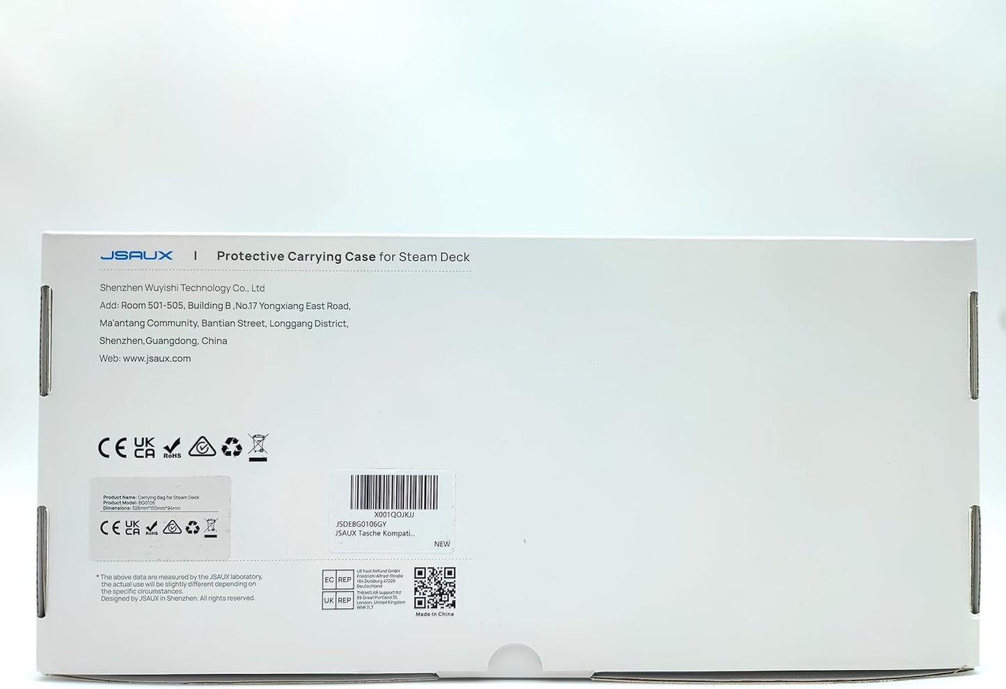 JSAUX Carrying Case Compatible with Steam Deck, Protective Hard Shell Carry Case Built-in Charger & Docking Station Storage(Upgrade), Portable Travel Case for Steam Deck Console & Accessories-BG0106A