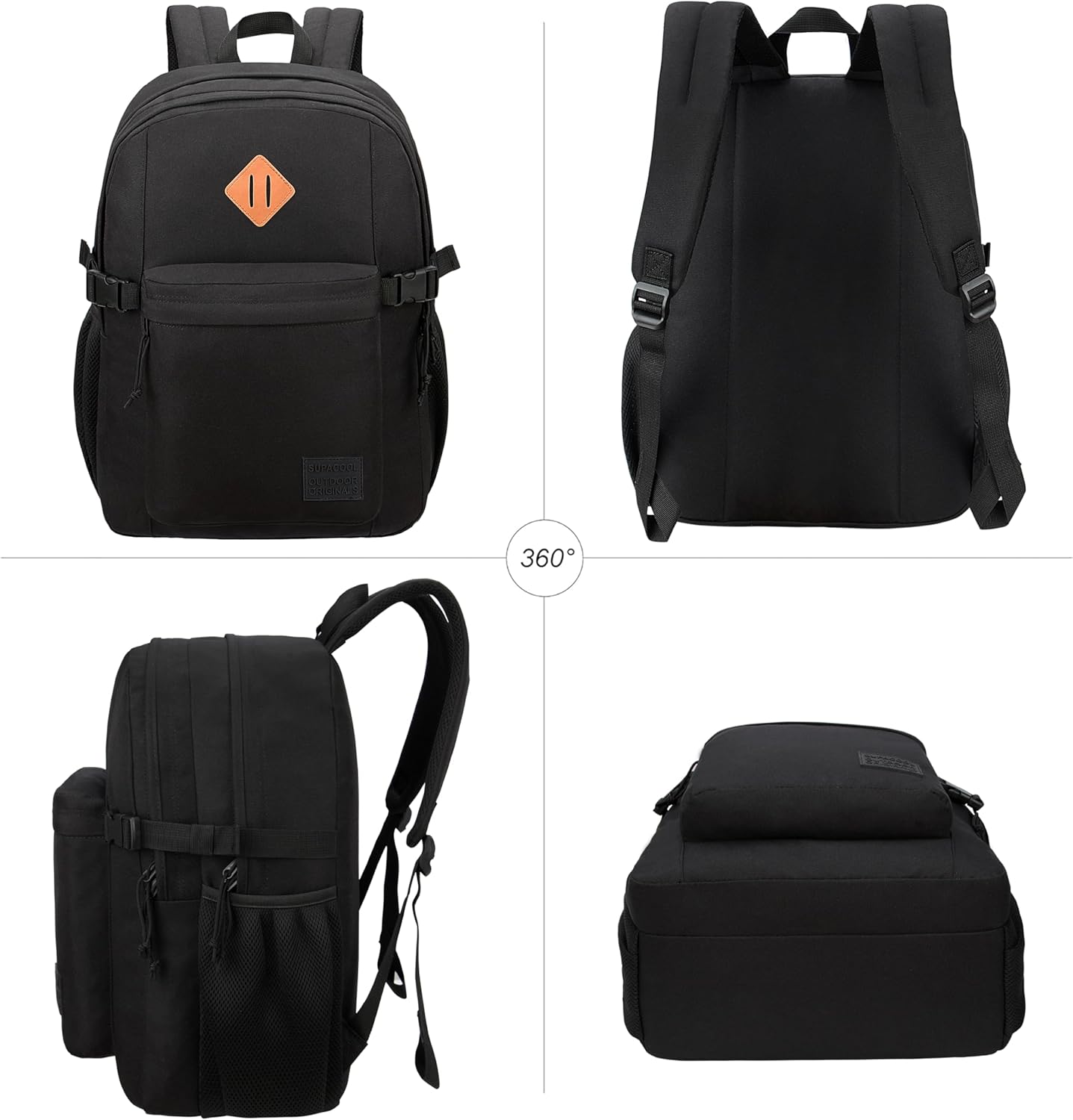 SUPACOOL Lightweight Casual Backpack for Men and Women, Large Backpack for School Boys and Girls
