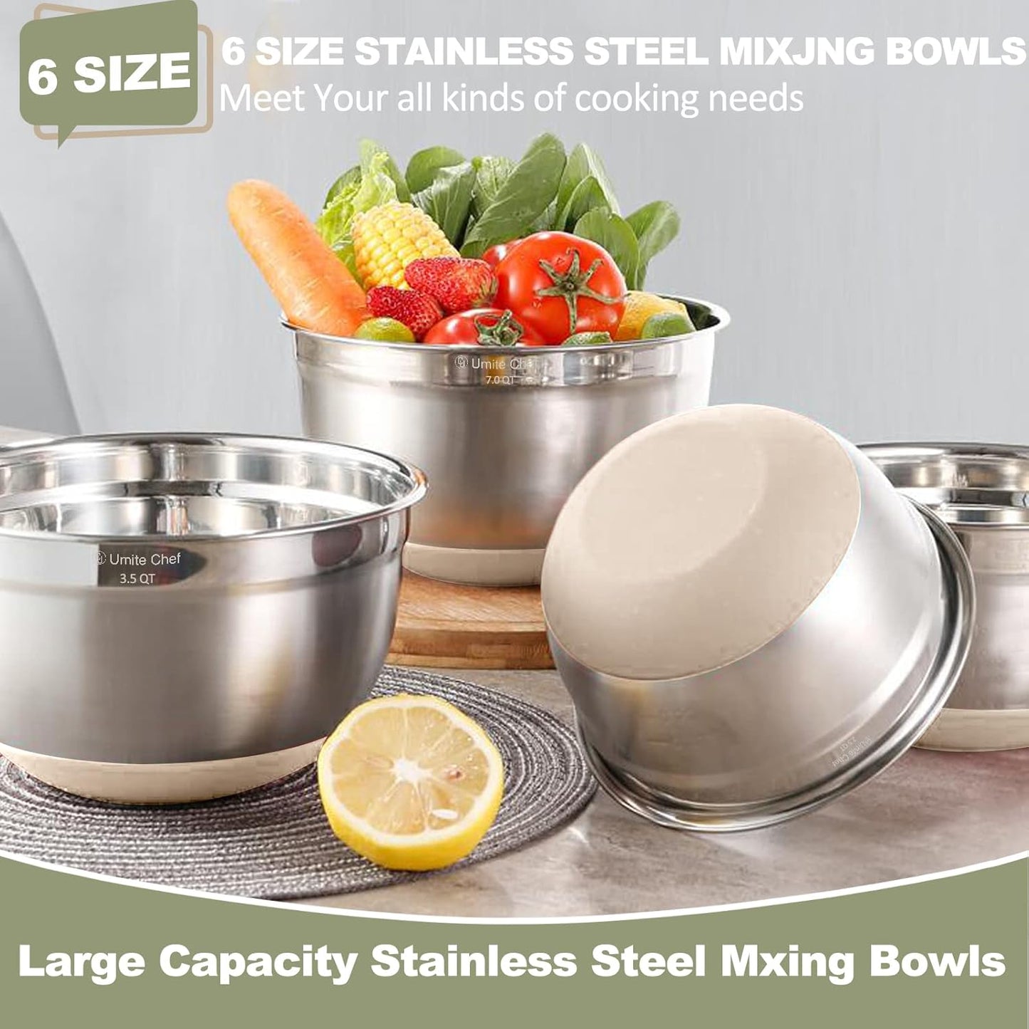 Purilite Select Stainless Steel Mixing Bowl Set