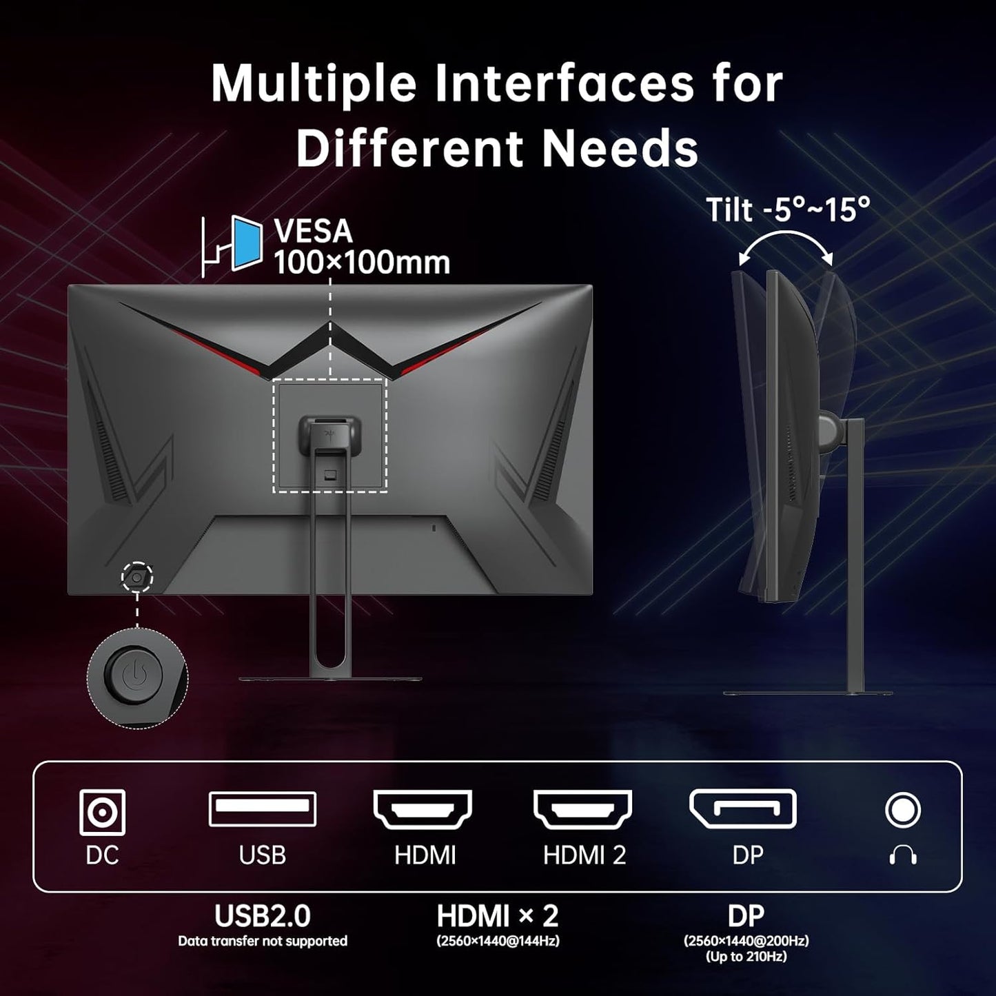 KTC 32 Inch 2K Computer Monitor, IPS 1440p Monitor with Ultra-Thin Bezels, HDR10, Freesync/G-sync, HDMI/DP Ports, Tilt Adjustable, Eyecare, Ideal for Business, Office, and Casual Gaming