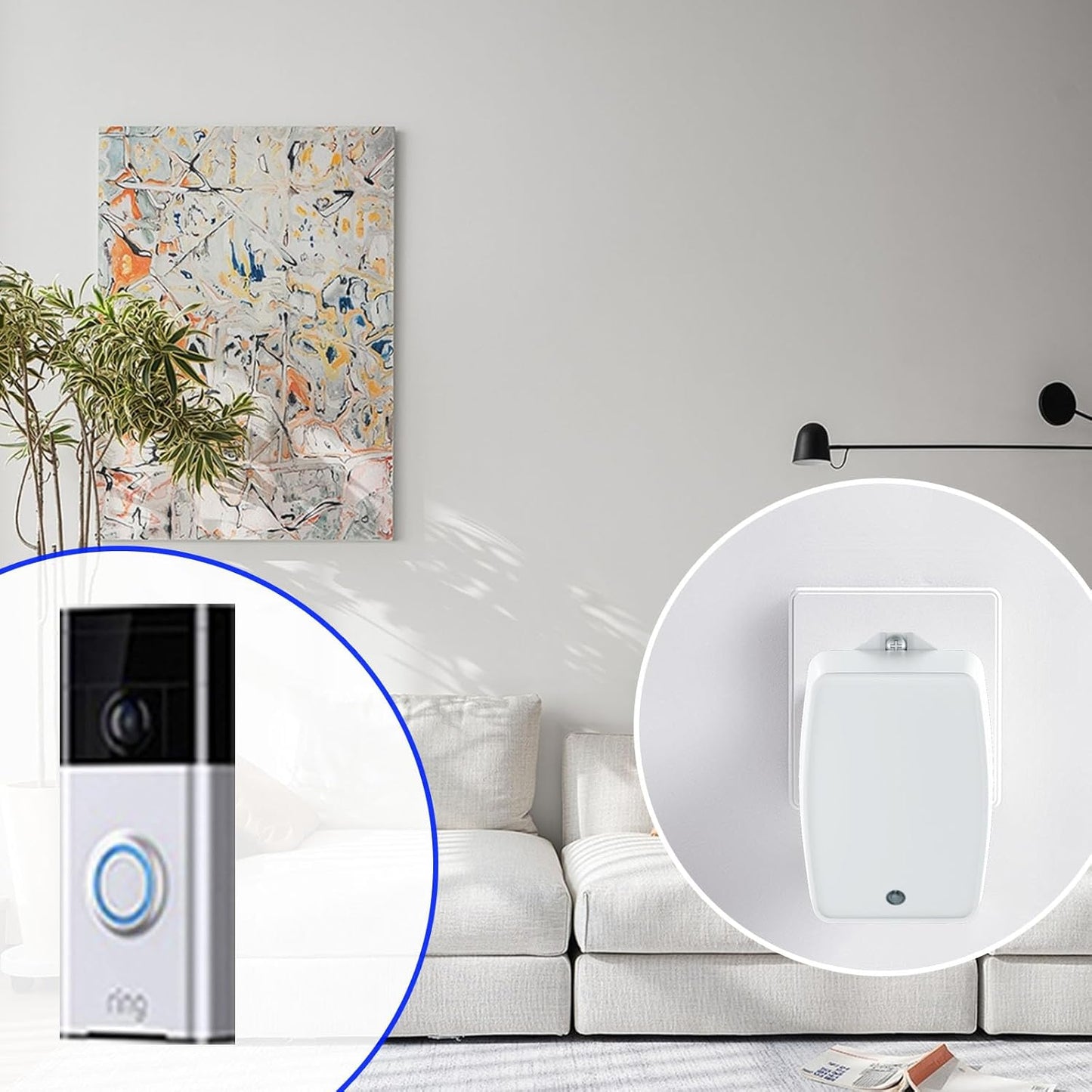 24VAC 40VA Plug in Doorbell Transformer Compatible with Ring, Nest, Eufy, Wyze Video Door Bell, All of Doorbell Nest Ecobee Sensi and Honeywell Thermostat,with PTC Fuse