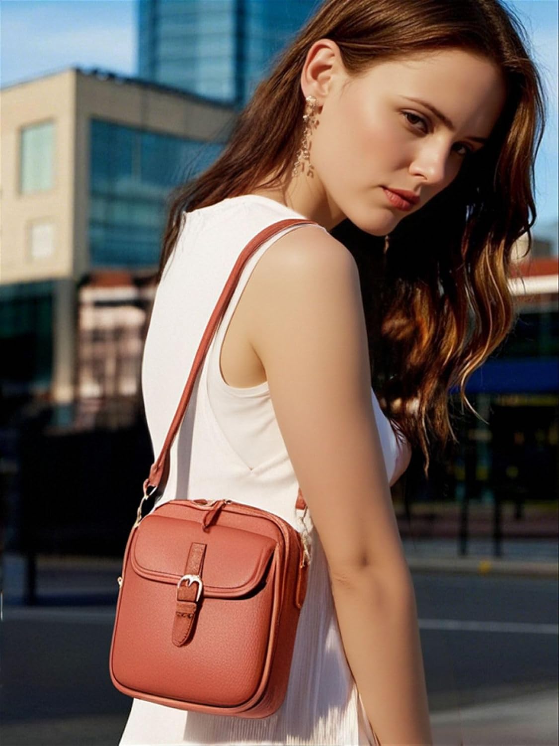 Lexiyat Crossbody Purses for Women Trendy Cell Phone Bag Leather Shoulder Handbags with Card Slots - PuriLite