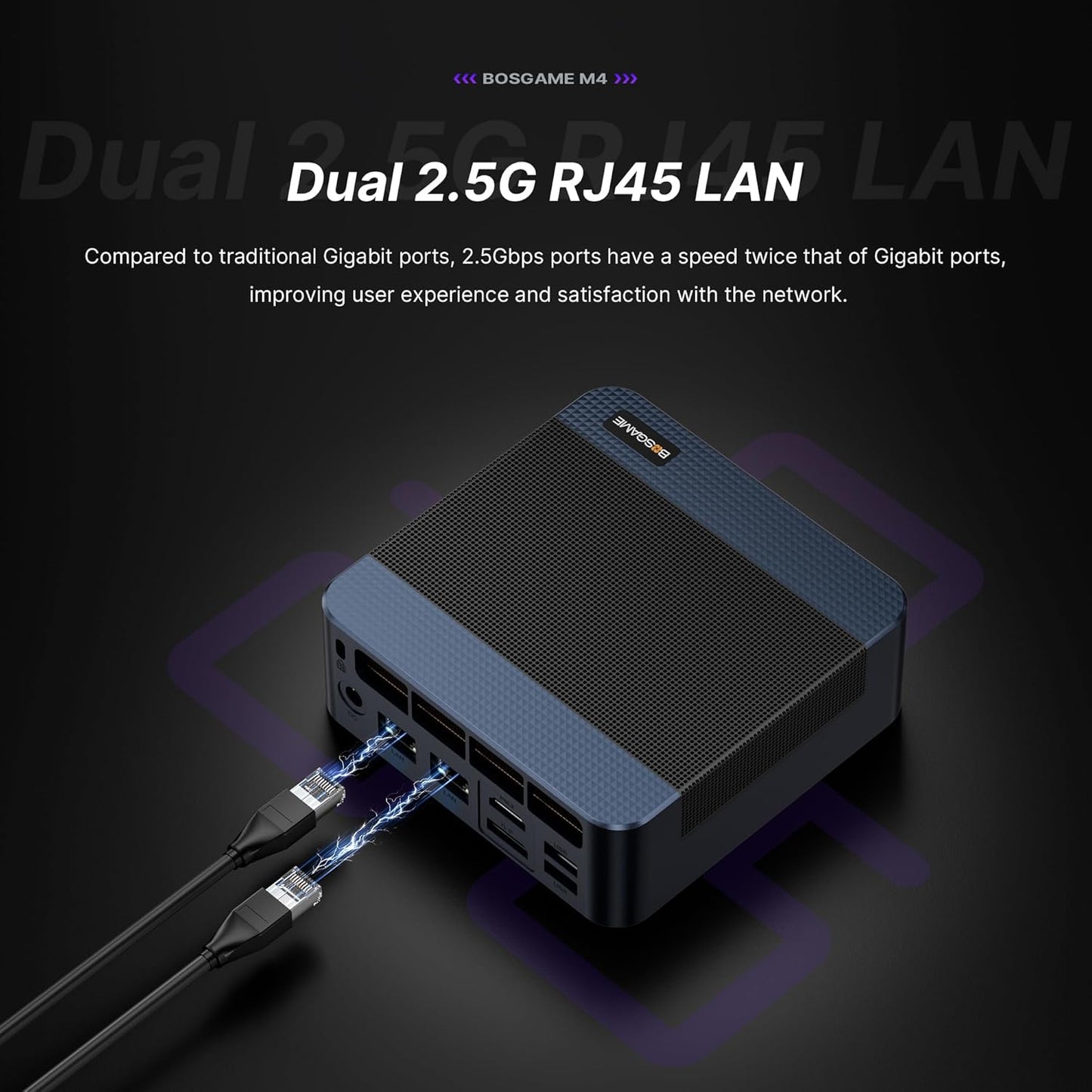 BOSGAME Mini PC AMD Ryzen 7 5825U, 16GB DDR4 RAM 512GB PCIe SSD, Mini Desktop Computer Support Dual LAN 2.5GbE, Triple 4K Display, WiFi 6E, BT 5.2 for Office