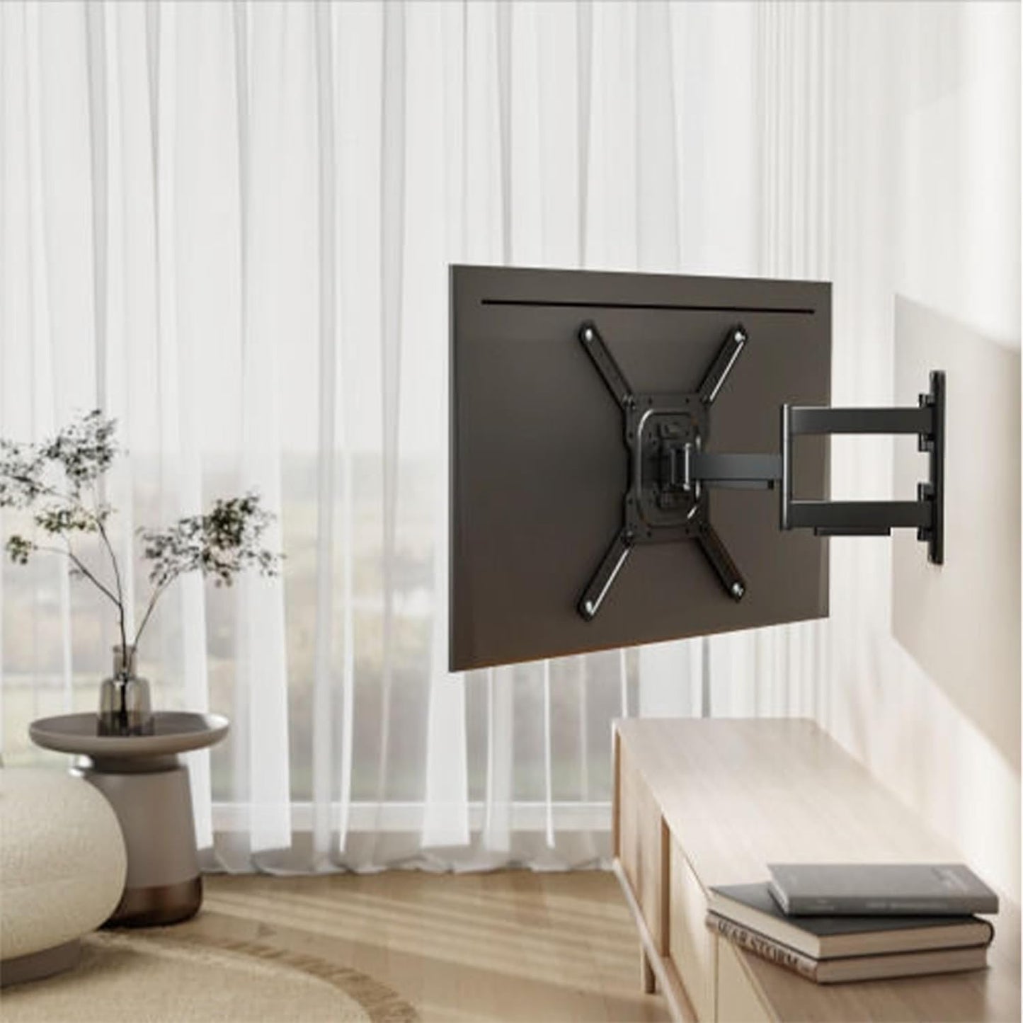 GPlus+ TV Mount for Most 23-65 Inch TVs, Full Motion Premium TV Wall Mount with Perfect Center Design on Single Stud Articulating Mount Max VESA 400x400mm up to 77 LBS/35Kg, LPA81-441