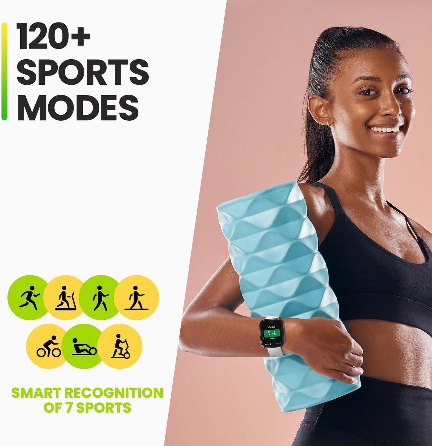 Amazfit Bip 5 Smart Watch Health & Fitness Tracker for Men Women, GPS, Alexa Built-In, Bluetooth Phone Calls, 10-Day Battery, 24H Heart Rate Sleep Monitoring, for Android & iPhone, White