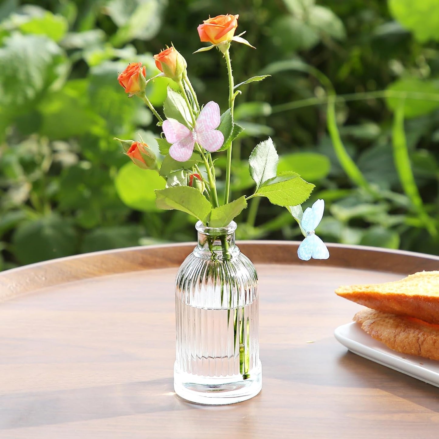 30 Pcs Mini Bud Vases As Wedding Centerpieces for Tables,Clear Bud Vases for Flowers,Small Flower Vases Suitable for Birthday Party,Anniversary,Wedding Reception,Baby Shower