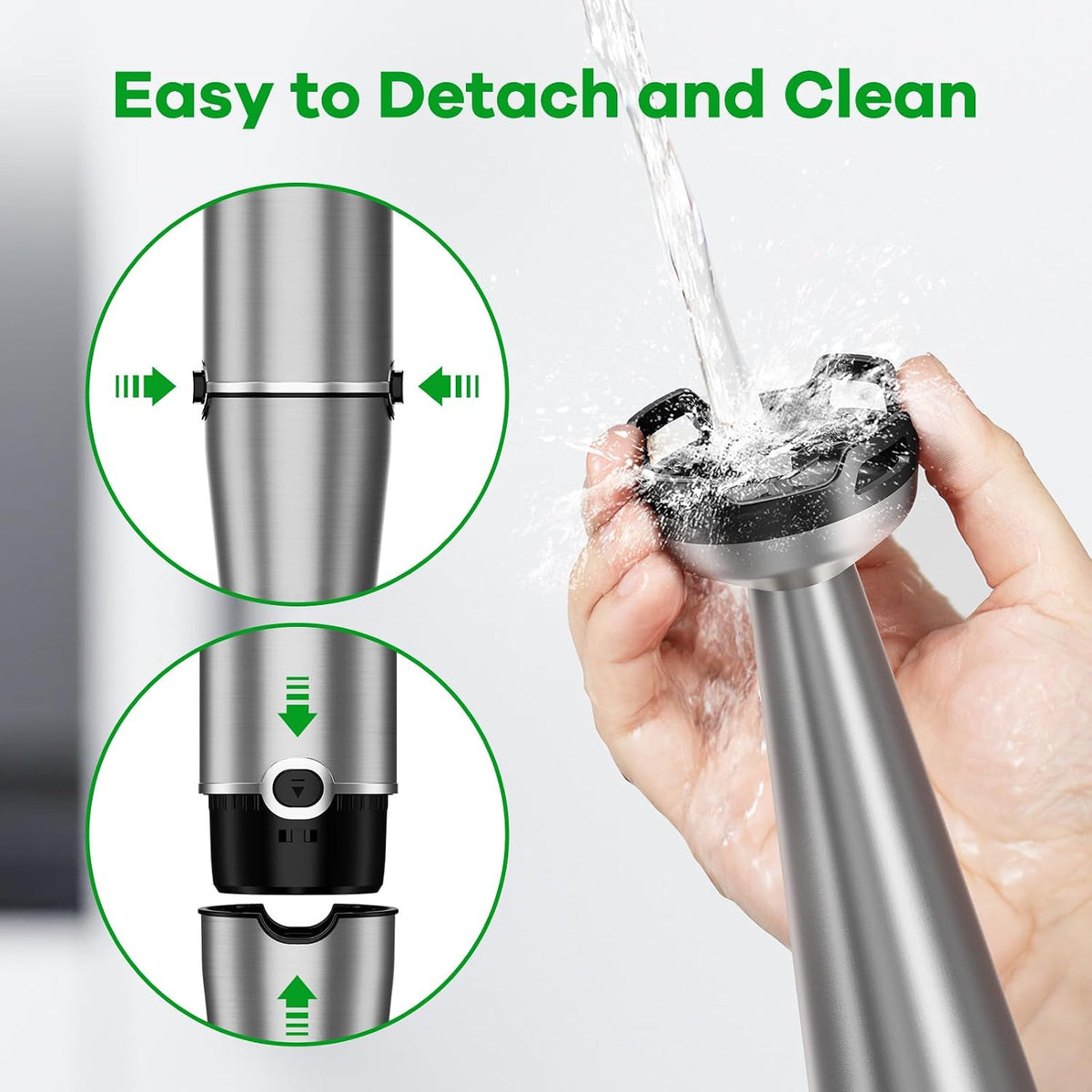 Turelar Immersion Blender Handheld Corded, 1100W 5 in 1 Hand Blender Set Trigger Variable Speed, Emulsion Stick Mixer with Food Processor, Whisk, Frother, for Soup, Puree, Baby Food, Anti-scratch