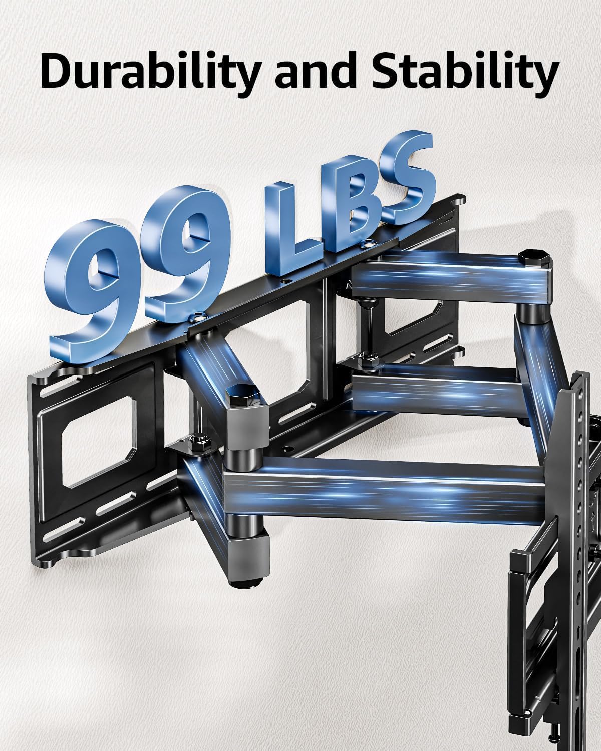 MOUNTUP TV Wall Mount for 26-65 Inch Flat Curved LED LCD Screen TVs Full Motion TV Mount, Tilt Swivel Extension Wall Mount TV Bracket with Dual Articulating Arms, Max VESA 400x400mm, Holds up to 88lbs