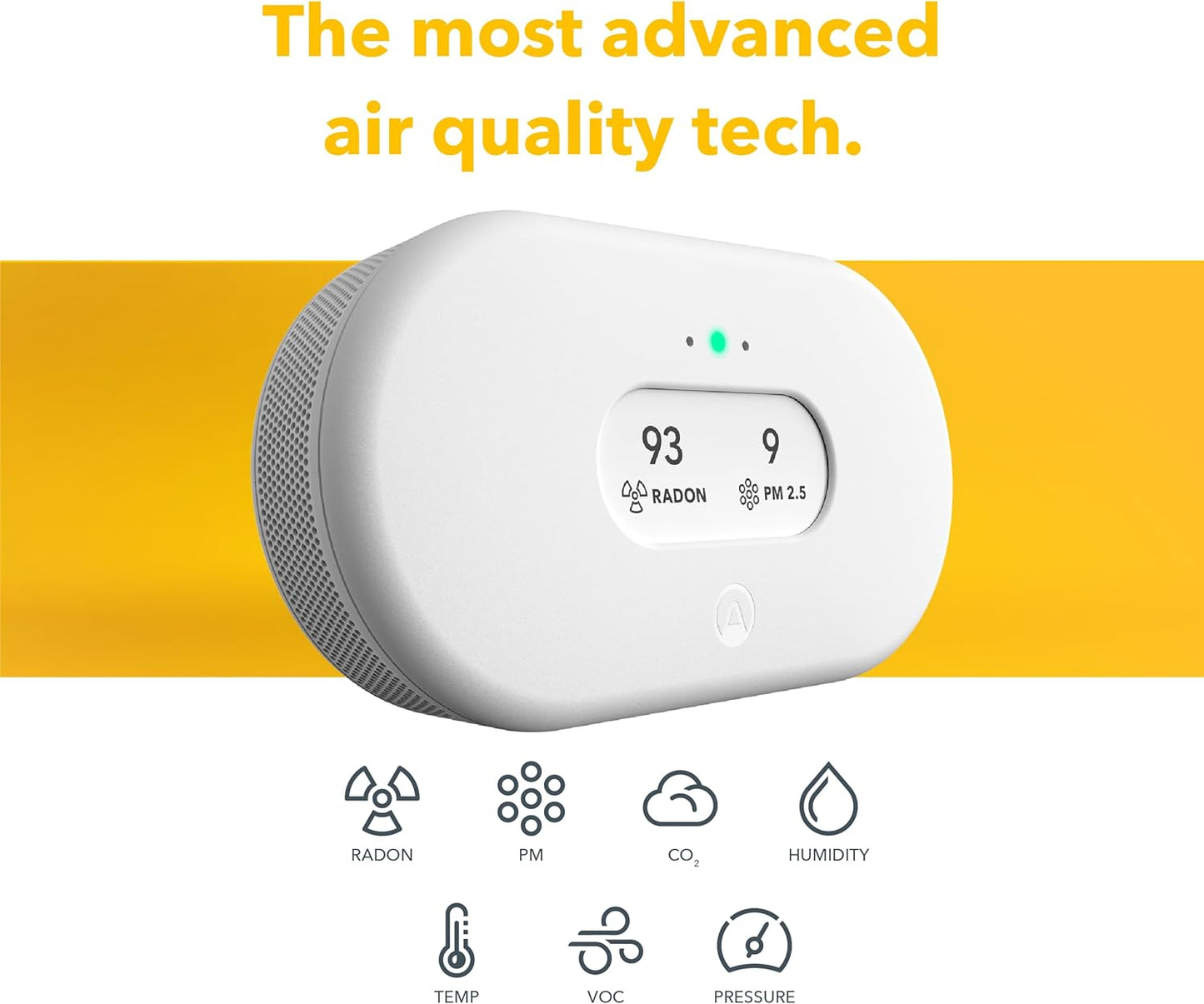 Airthings 2960 View Plus - Radon & Air Quality Monitor (PM, CO2, VOC, Humidity, Temp, Pressure)