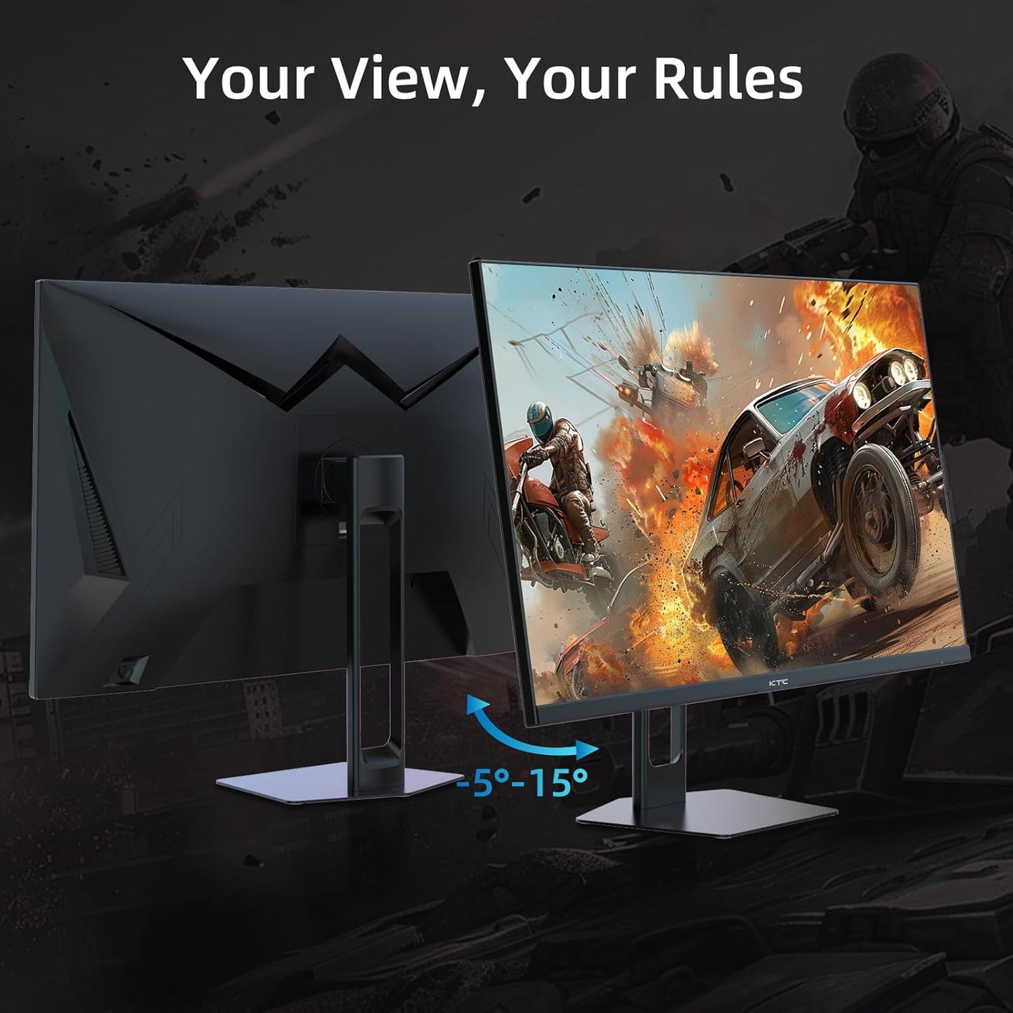 KTC 32 Inch 2K Computer Monitor, IPS 1440p Monitor with Ultra-Thin Bezels, HDR10, Freesync/G-sync, HDMI/DP Ports, Tilt Adjustable, Eyecare, Ideal for Business, Office, and Casual Gaming