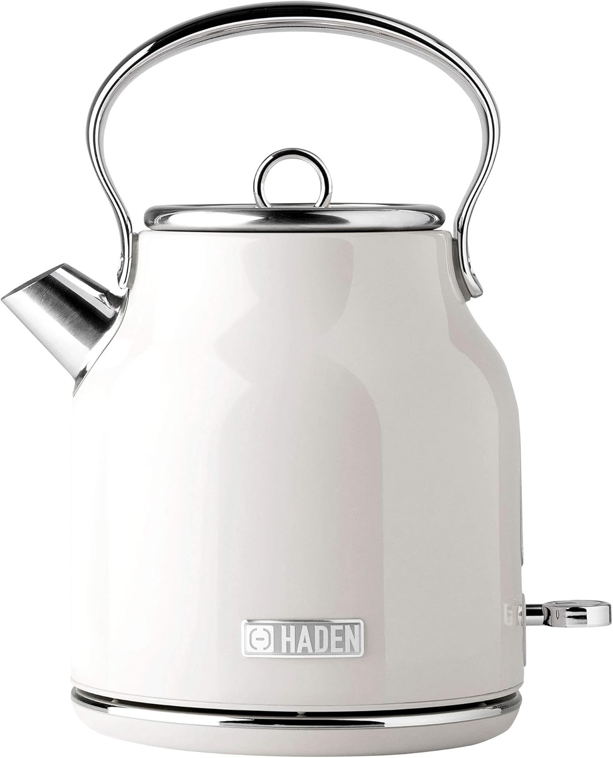 Haden 75041 Heritage 1.7 Liter (7 Cup) Stainless Steel Electric Kettle with Auto Shut-Off and Boil Dry Protection, Black/Copper