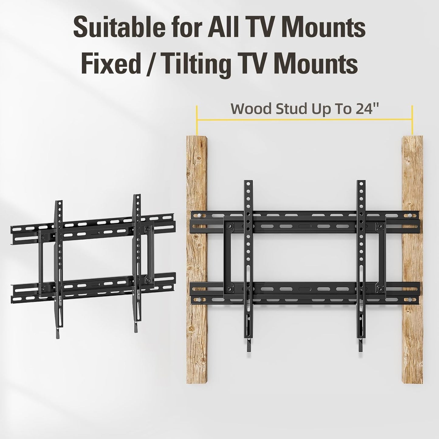 Mounting Dream Universal TV Wall Mount Extension Bracket for TV Wall Plate, Fitting 16" - 24" Wood Stud and Easy Centering TV in Position, Max Loading Capacity of 154 LBS MD5232