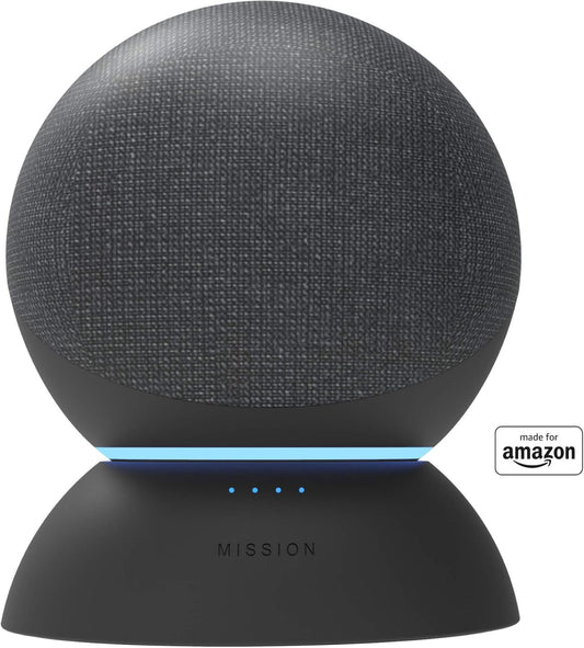 Battery Base in Black, for Echo (4th generation). Not compatible with previous generations of Echo or Echo Dot (1st Gen, 2nd Gen, or 3rd Gen).