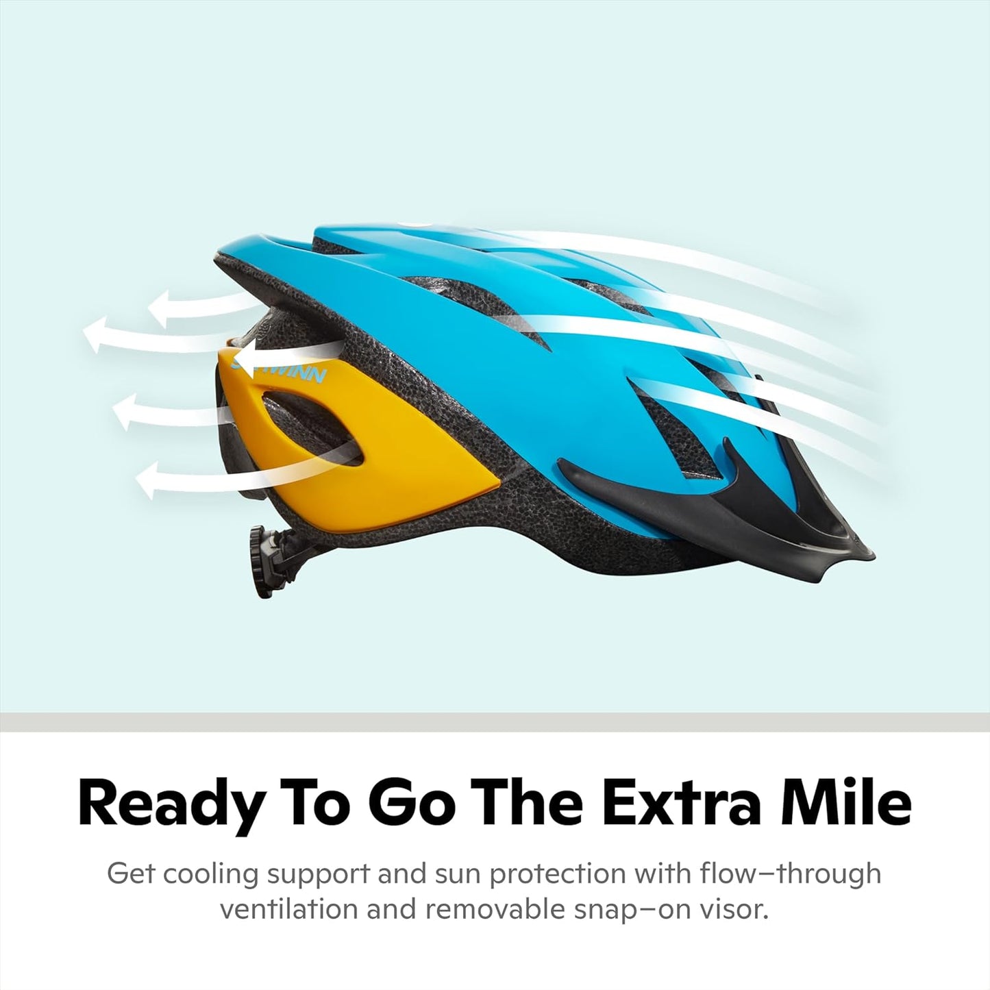 Schwinn Thrasher Kids Bike Helmet, Boys and Girls, Fits 50-54cm Circumference, Ages 5-8 Year Olds, Lightweight, Detachable Visor, CPSC Safety Certified, Child, Blue/Orange