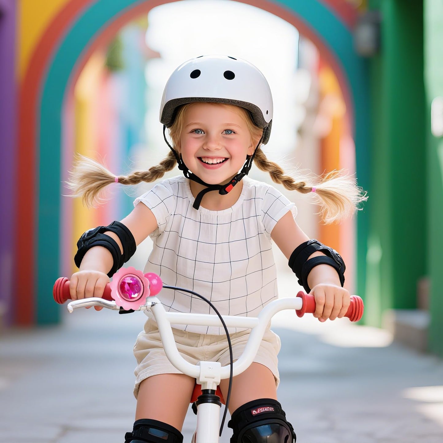 CHILDHOOD Kids Bike Horn Children Bicycle Bell for Girls or Boys (Pink)
