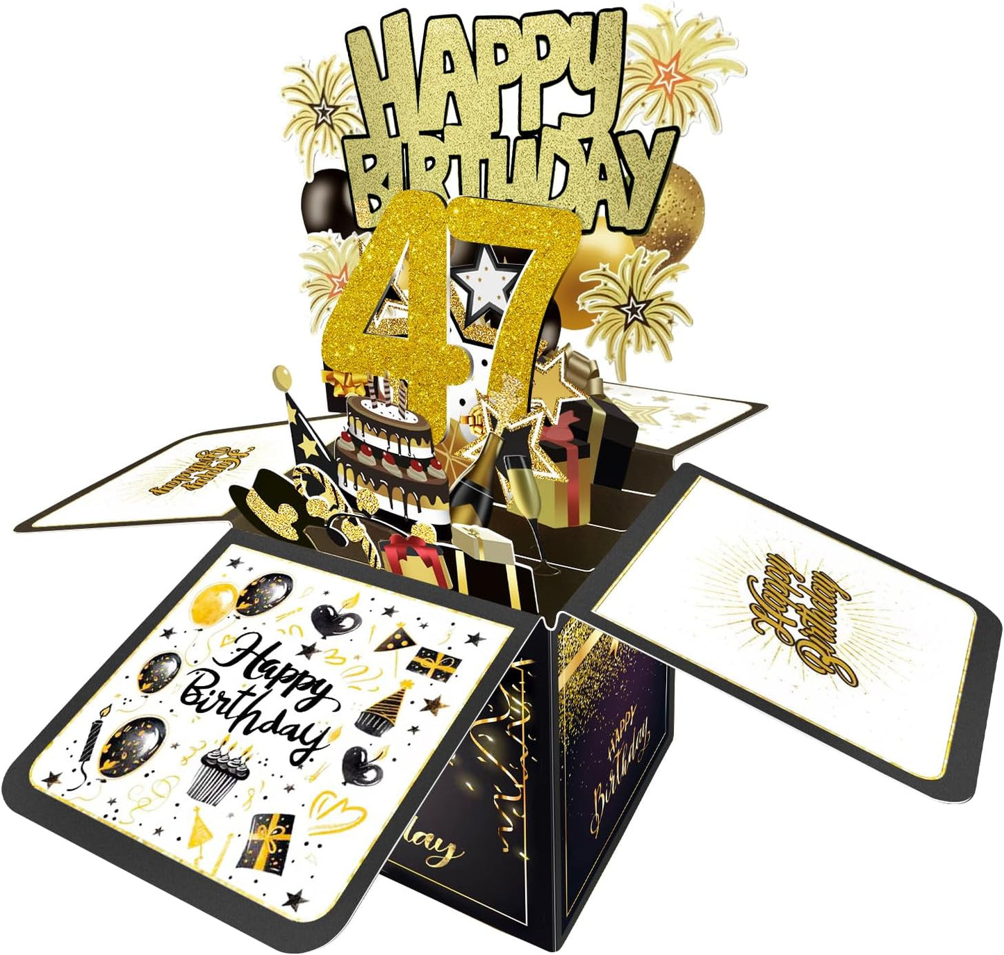 70th Birthday Card, 70th Birthday Decorations for Women Men, Happy Birthday 3D Cards for 70 Year Old Grandpa Grandma, Birthday Gift Box for Mother Dad