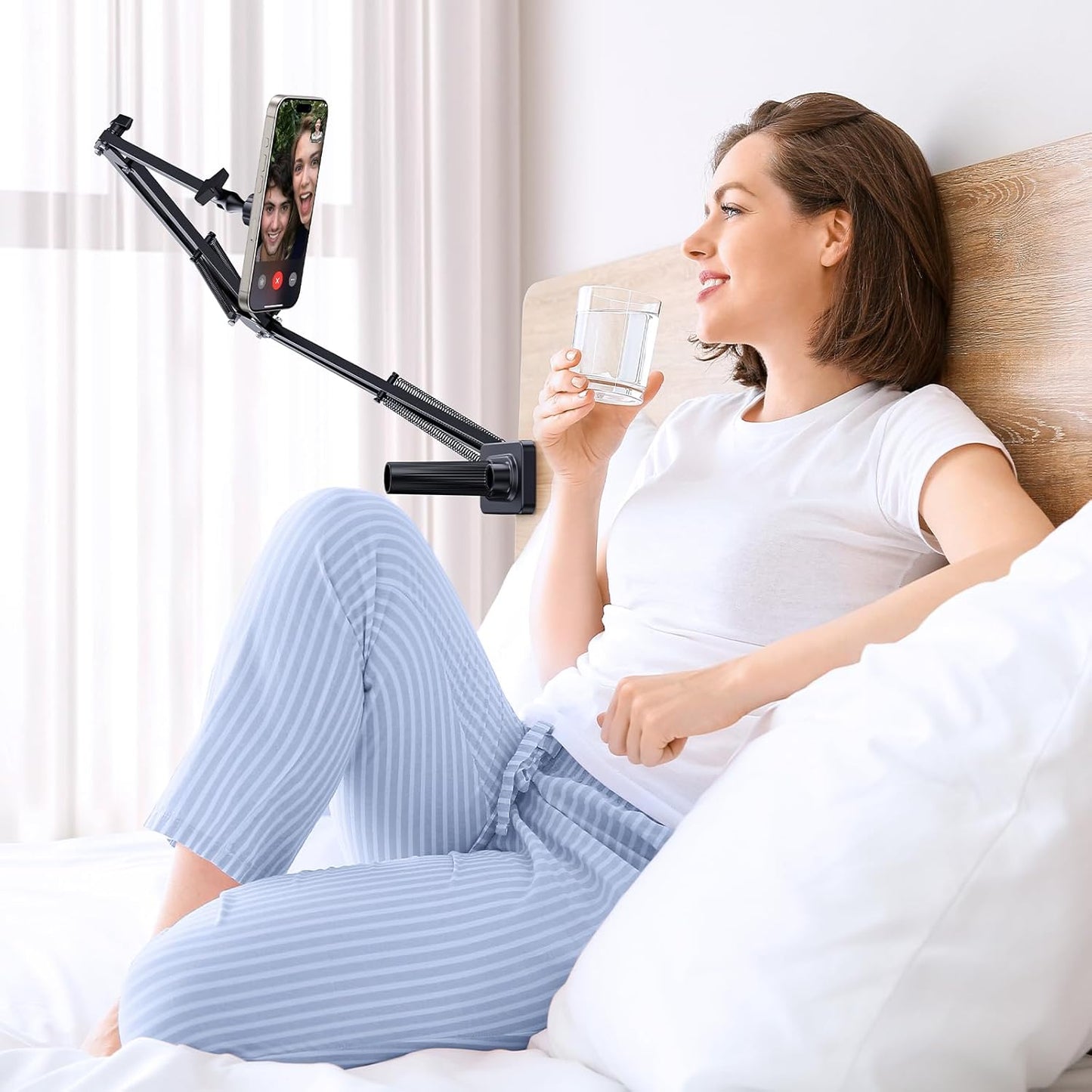 UGREEN Magsafe Gooseneck Phone Stand Holder for Bed Desk Upgraded Sturdy Long Adjutable Arm, Magnetic Overhead Cell Phone Arm Stand, Bed Phone Holder Compatible with Magsafe iPhone 16 15 14 13 Pro Max