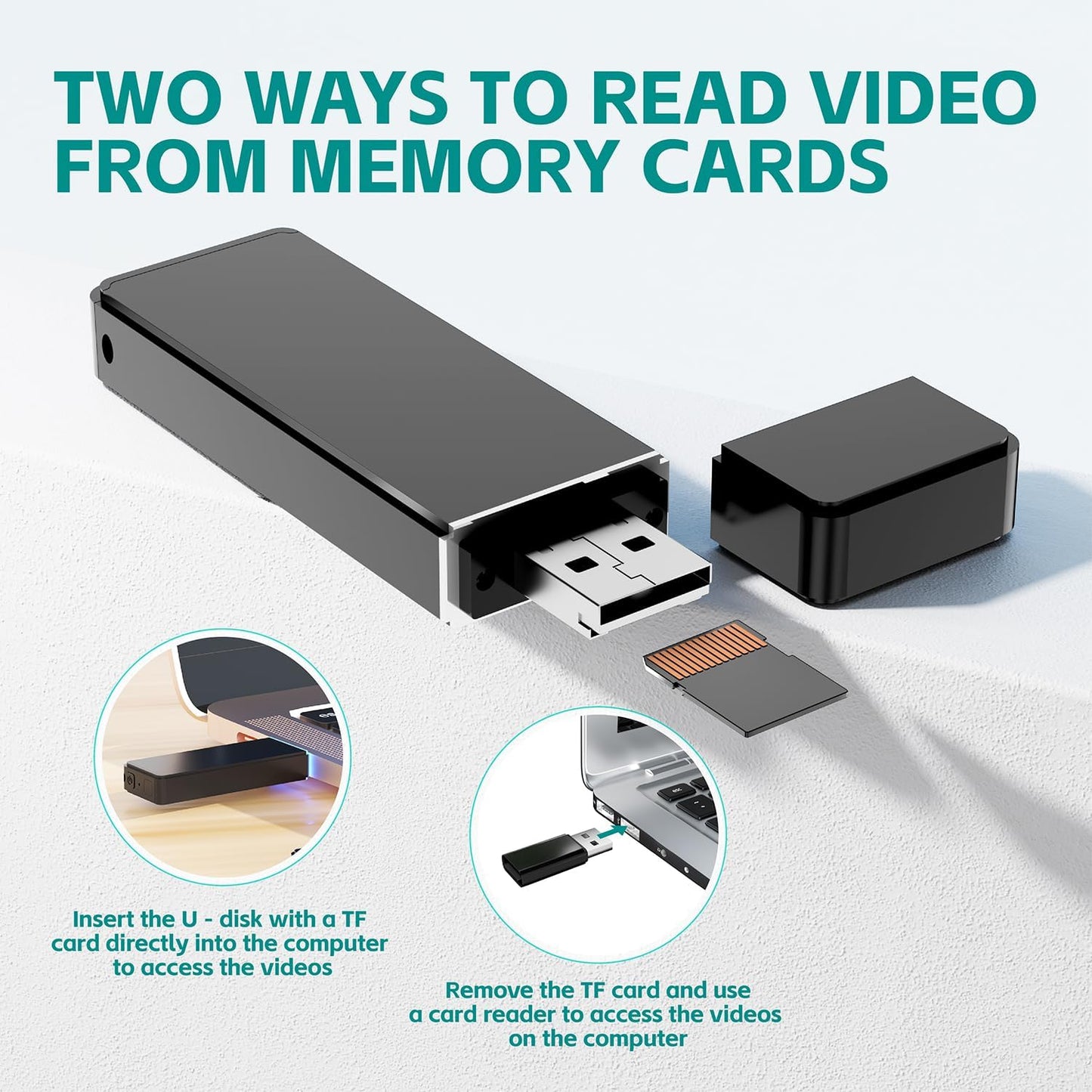 Spy Hidden Camera USB TF Card Reader 1080P HD Home Security Camera Office Surveillance Cameras Body Camera for Indoor Outdoor Use No WiFi Needed Mini Cameras Motion Detection