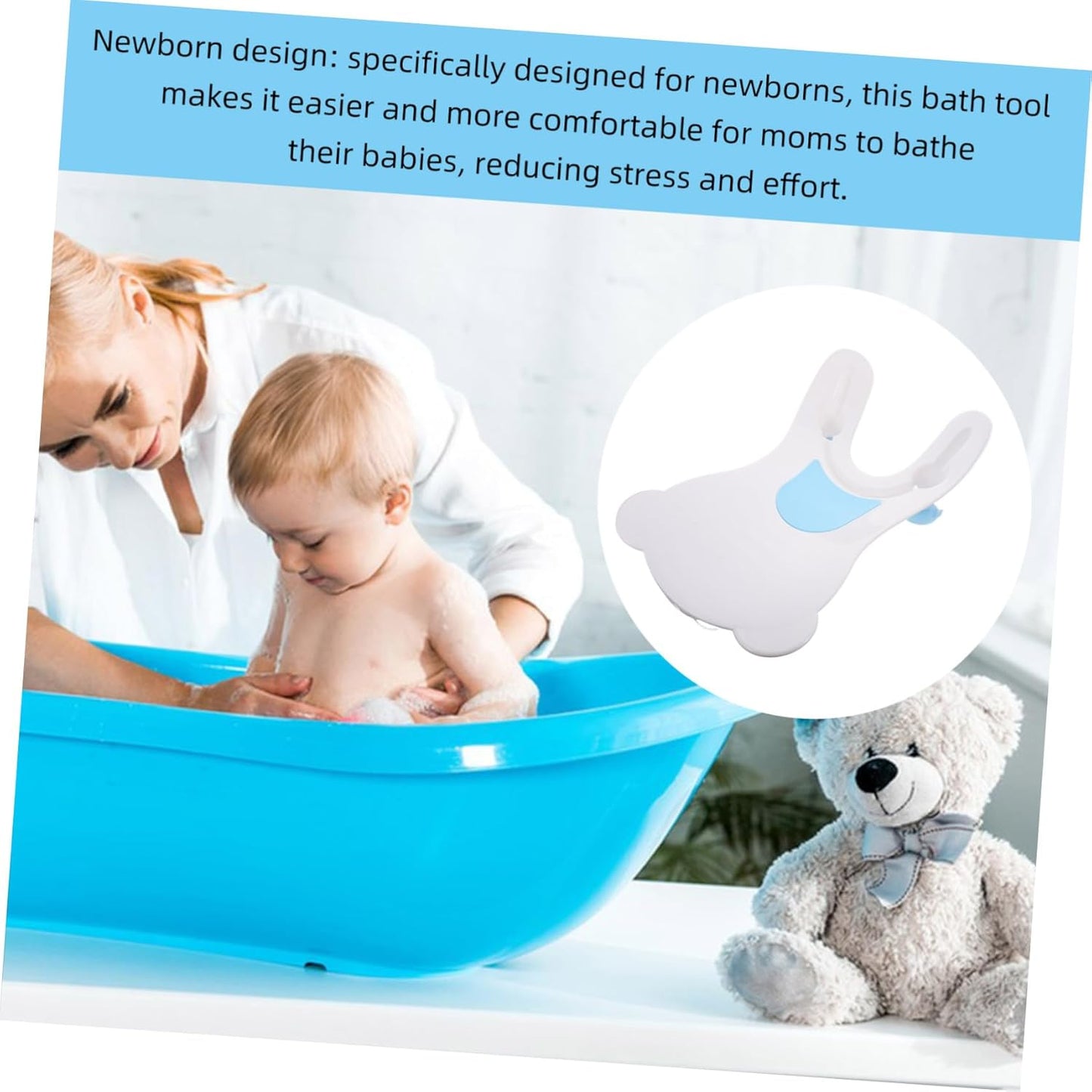 Totority Boy Girl Bathtub Seat Portable Sink Bathtub for Newborns Wash Tub Rinse Cup Bath Accessories for
