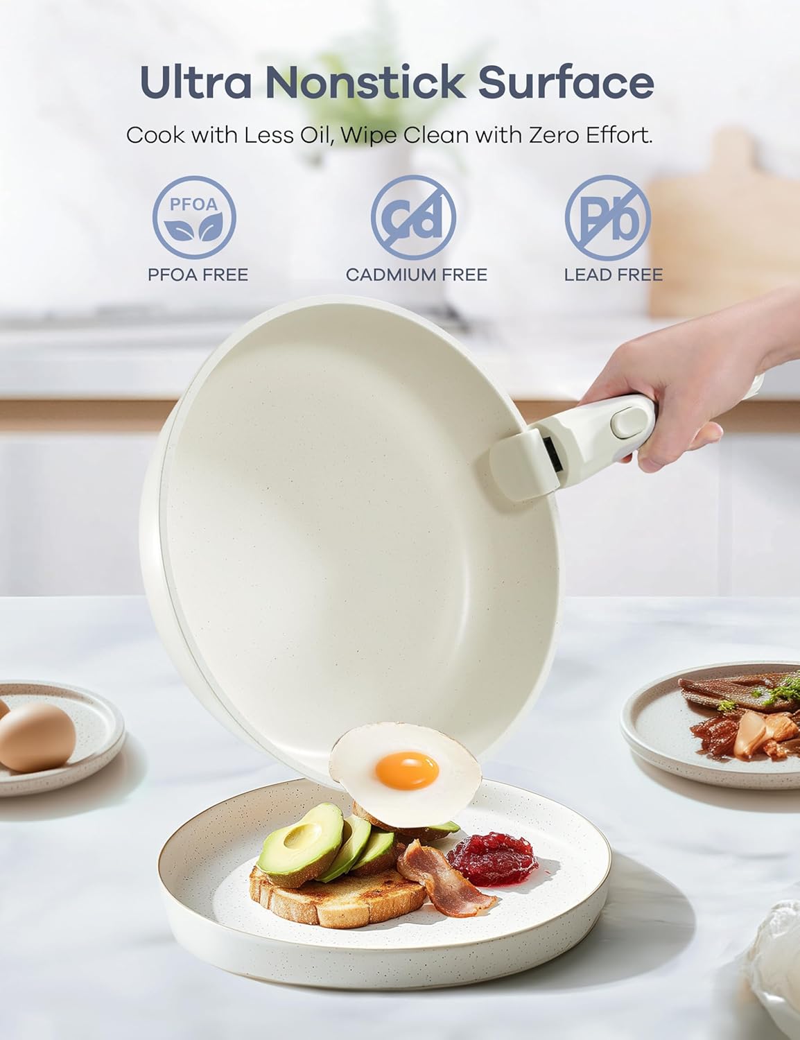 Ganiza Cookware Set Non Stick, 27 Pcs Pots and Pan Set, Nonstick Induction Cookware with Frying Pans, Saute Pan, Saucepans, Kitchen Utensils, Removable Handle, Cooking Pot Set for All Stoves