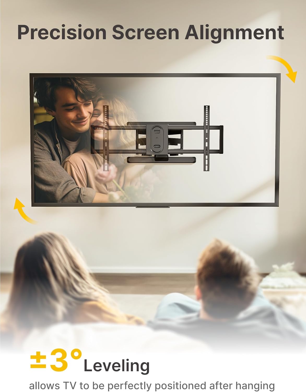 monTEK Long Arm TV Wall Mount for Most 43-90 Inch TVs, 42.5 Inch Long Extension TV Mount Swivel and Tilt, Full Motion Wall Mount TV Bracket Fit Max VESA 800 x 400mm, Up to 132 lbs, 16”,18” Studs