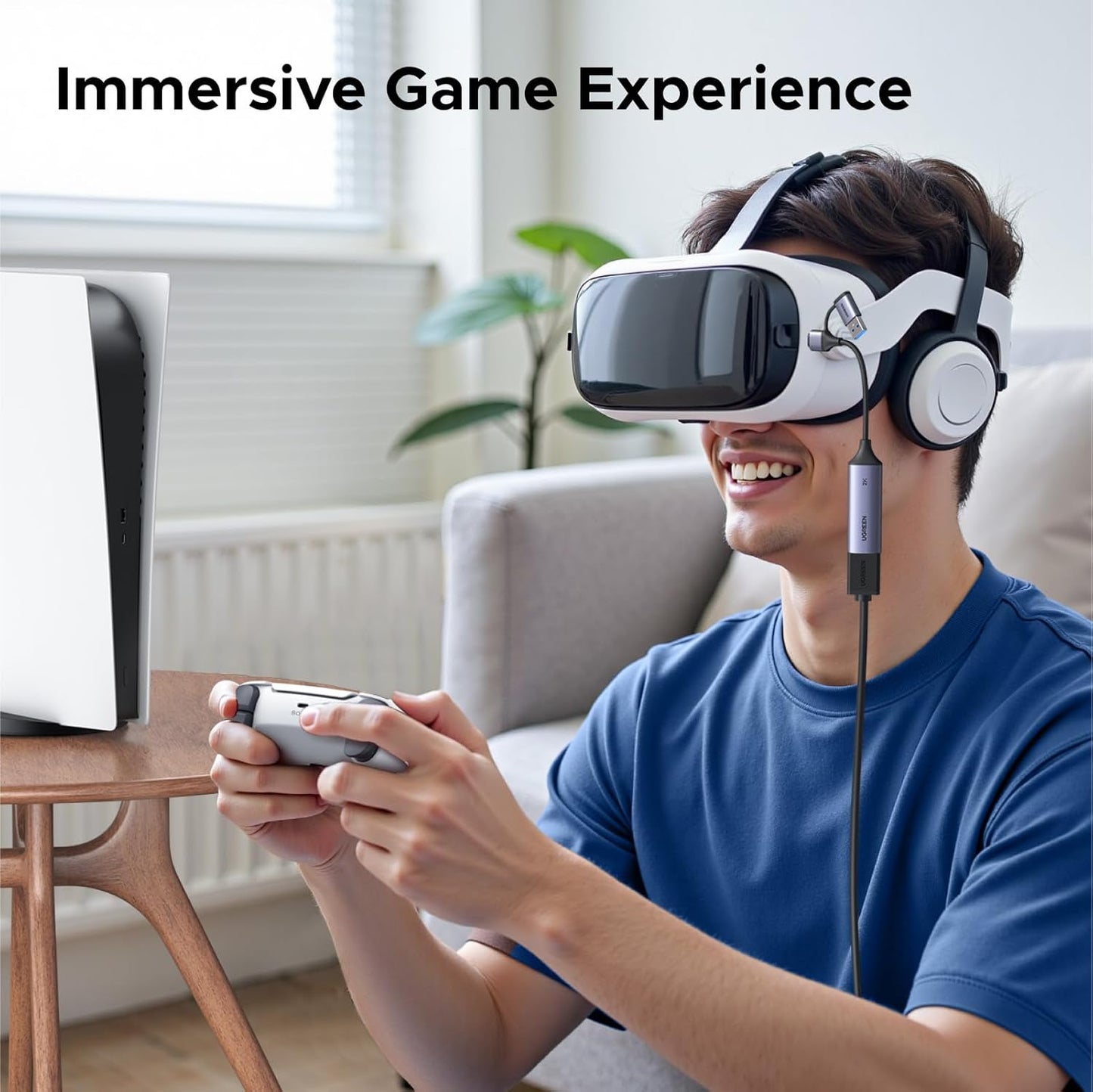 UGREEN 2K@30Hz Video Capture Card, HDMI to USB 3.0 A and USB C Capture Device, 4K@30Hz Input with Low Latency for Streaming Gaming, Recording, Compatible with Switch 2, PS5, Xbox, PC, Mac, Phone