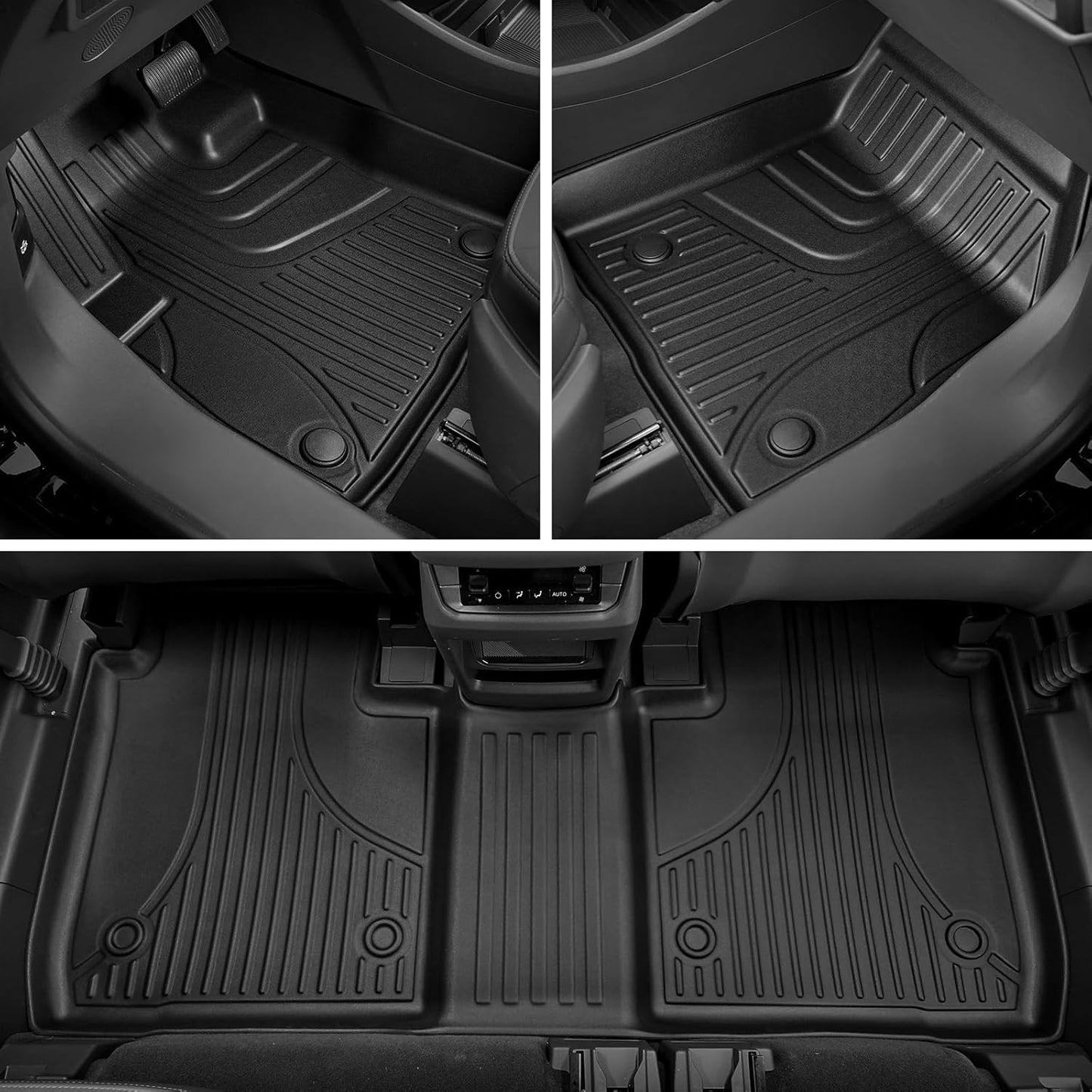AOMSAZTO Floor Mats & Trunk Mat for 2024 2025 Chevy Equinox EV (Non Fuel),TPE All Weather Protection 2 Rows Car Floor Liners with Cargo Liner for Chevrolet Equinox EV (Non Fuel)