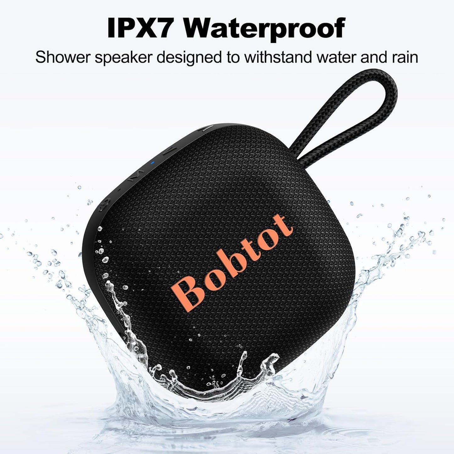 Bobtot Portable Bluetooth Speakers Wireless - IPX7 Waterproof Mini Shower Speaker with 16 Hours Playtime, Loud Stereo Sound, Rich Bass, TWS, Built-in Mic, Small Size for Travel Sport, Green