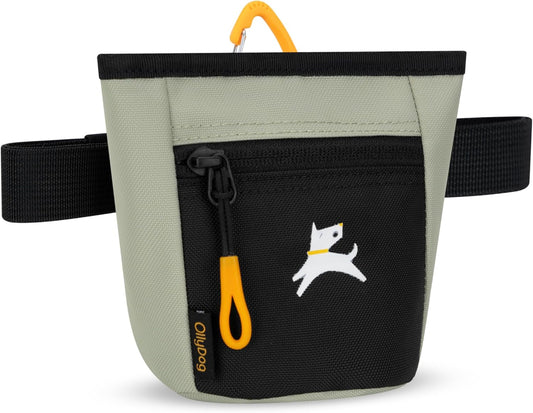 OllyDog Goodie Treat Bag, Dog Treat Pouch, Waist Belt Clip for Hands-Free Training, Magnetic Closure, Dog Training and Behavior Aids, Three Ways to Wear (Abbey Stone) - PuriLite