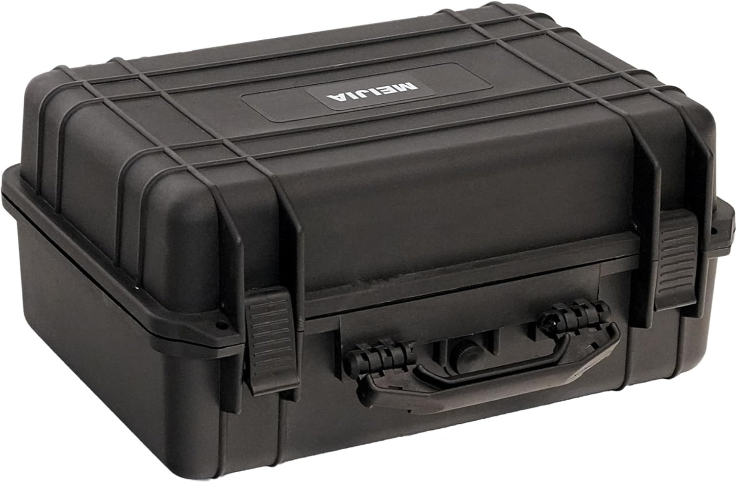 MEIJIA Portable Waterproof Protective Hard Case,Camera Case with Customizable Fit Foam Inserted, Elegant Black (9.17"x 7.56"x4.33")