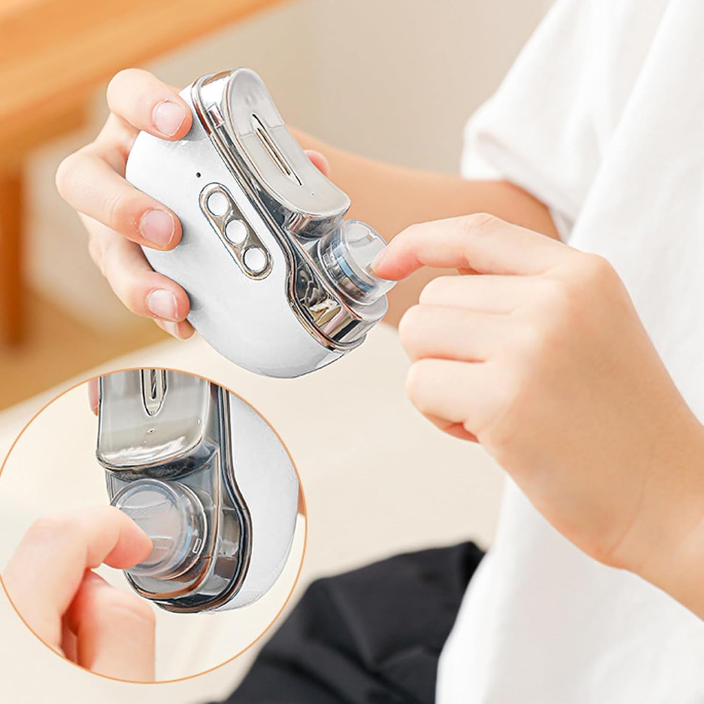 Automatic Nail Clipper, 3 Speeds 3 In 1 Electric Toenail Clippers With Polisher And Nail Lamp, Rechargeable Mute Fingernail Trimmer For Adults And Kids, Baby Products