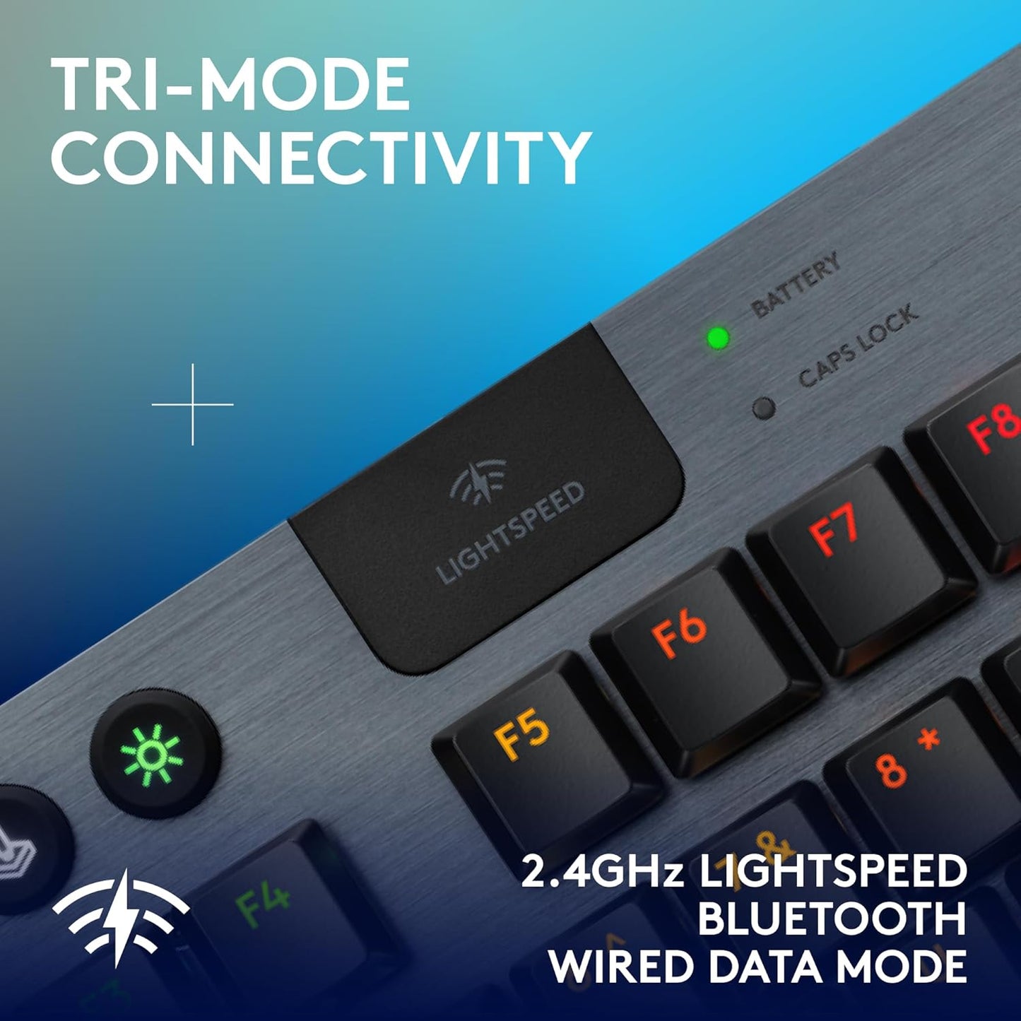 Logitech G915 X Lightspeed TKL Low-Profile Wireless Gaming Keyboard, Double-Shot PBT Keycaps, Fully Programmable Keys, RGB Backlighting, Sleek Aluminum Finishing, GL Brown Tactile - PC/Mac