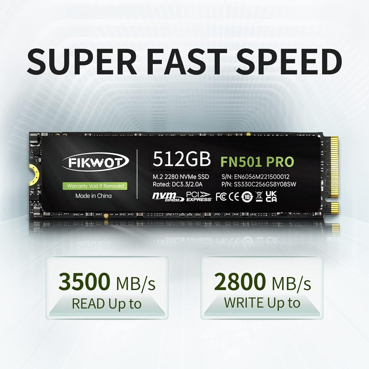 Fikwot FN950 2TB SSD M.2 2280 PCIe Gen4 x4 NVMe 1.4 Internal Solid State Drive - Speeds up to 4800MB/s, Dynamic SLC Cache,Compatible with Laptop,Desktop and Ps5