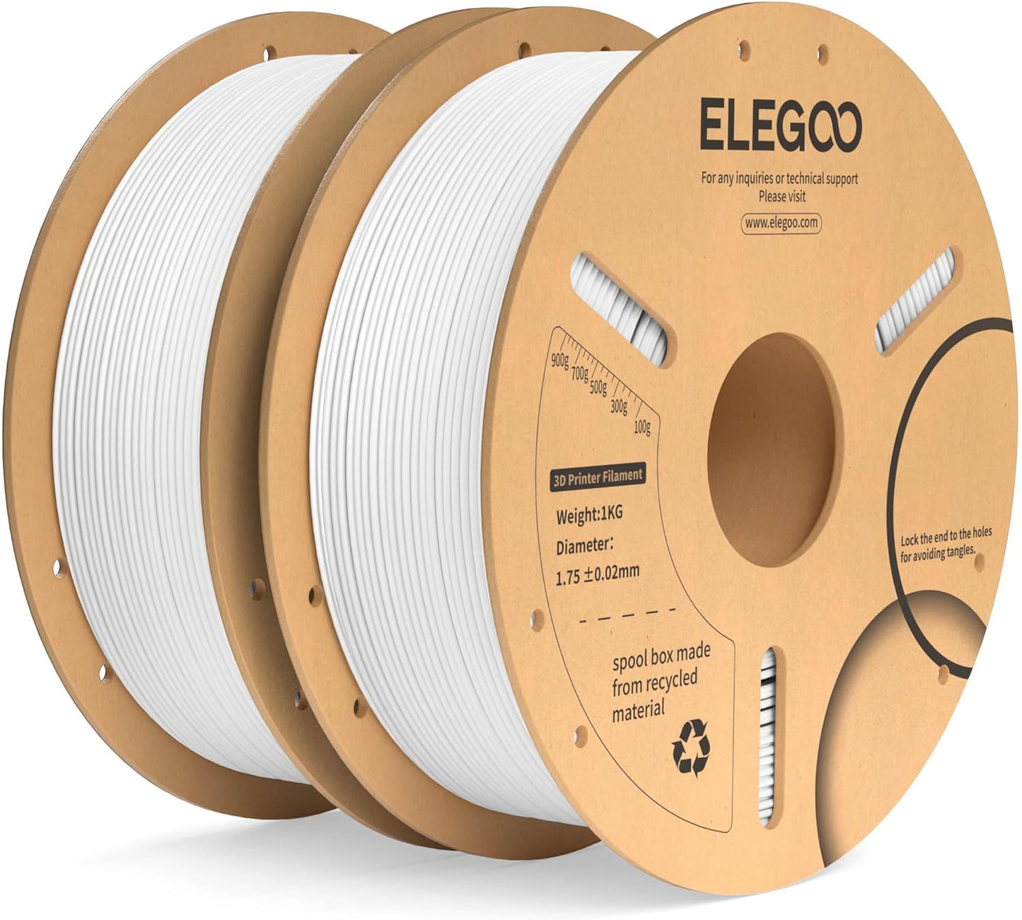 ELEGOO PLA+ Filament 1.75mm Black 4KG, PLA Plus 3D Printer Filament, Dimensional Accuracy +/- 0.02 mm, Tough & High Strength, Fit for Most FDM Printers(1KG/Spool, 2.2 lbs)