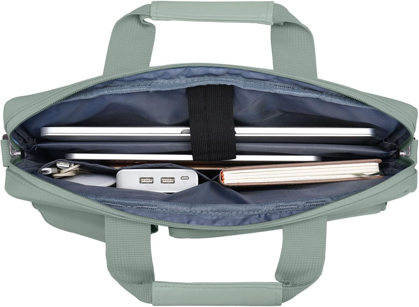 MOSISO Laptop Bag 13.3 inch, 13-13.3 inch Computer Shoulder Bag Compatible with MacBook Air/Pro 13/Pro 14, HP Dell ASUS Notebook &2 Raised&1 Flapover&1 Horizontal Pocket&Handle&Belt, Black